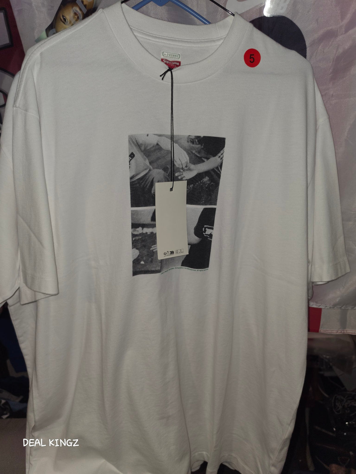 Supreme®/A.PRESSE Tee, White, XL — Red #5