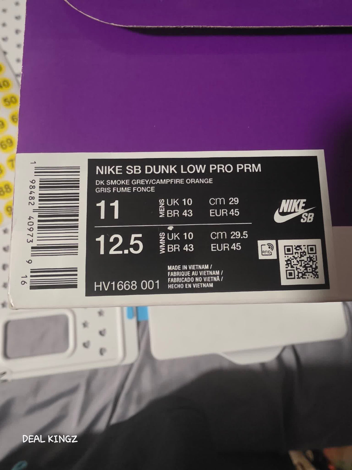 Nike SB Dunk Low Pro Krampus Men's 11 New Yellow #19