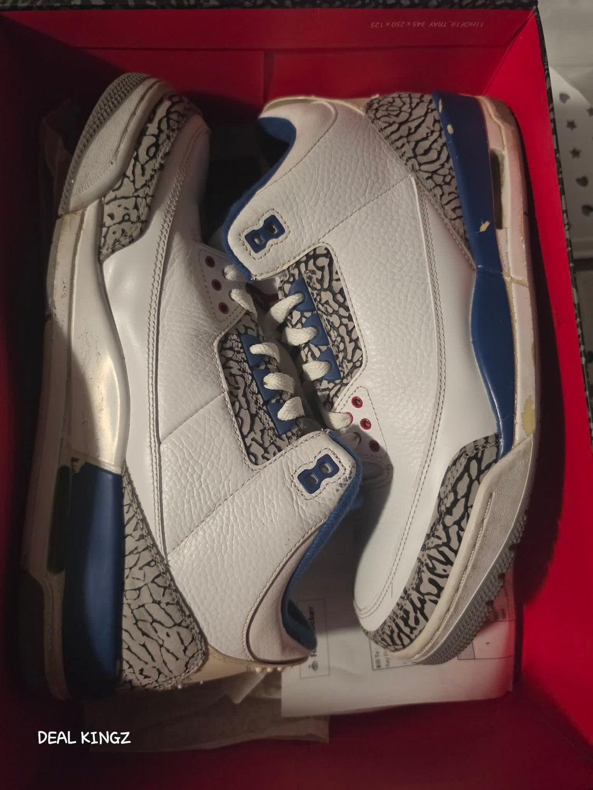 Jordan 3 Retro True Blue 2011 Men's 11.5 Used Good Yellow #21