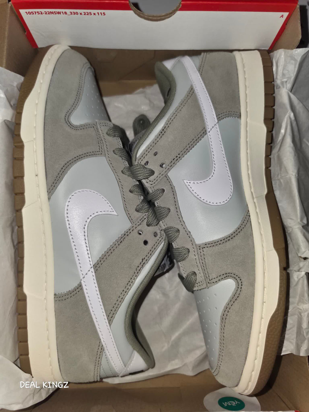 Nike Dunk Low Retro SE Gum Pack Olive Men's 11 New Yellow #25