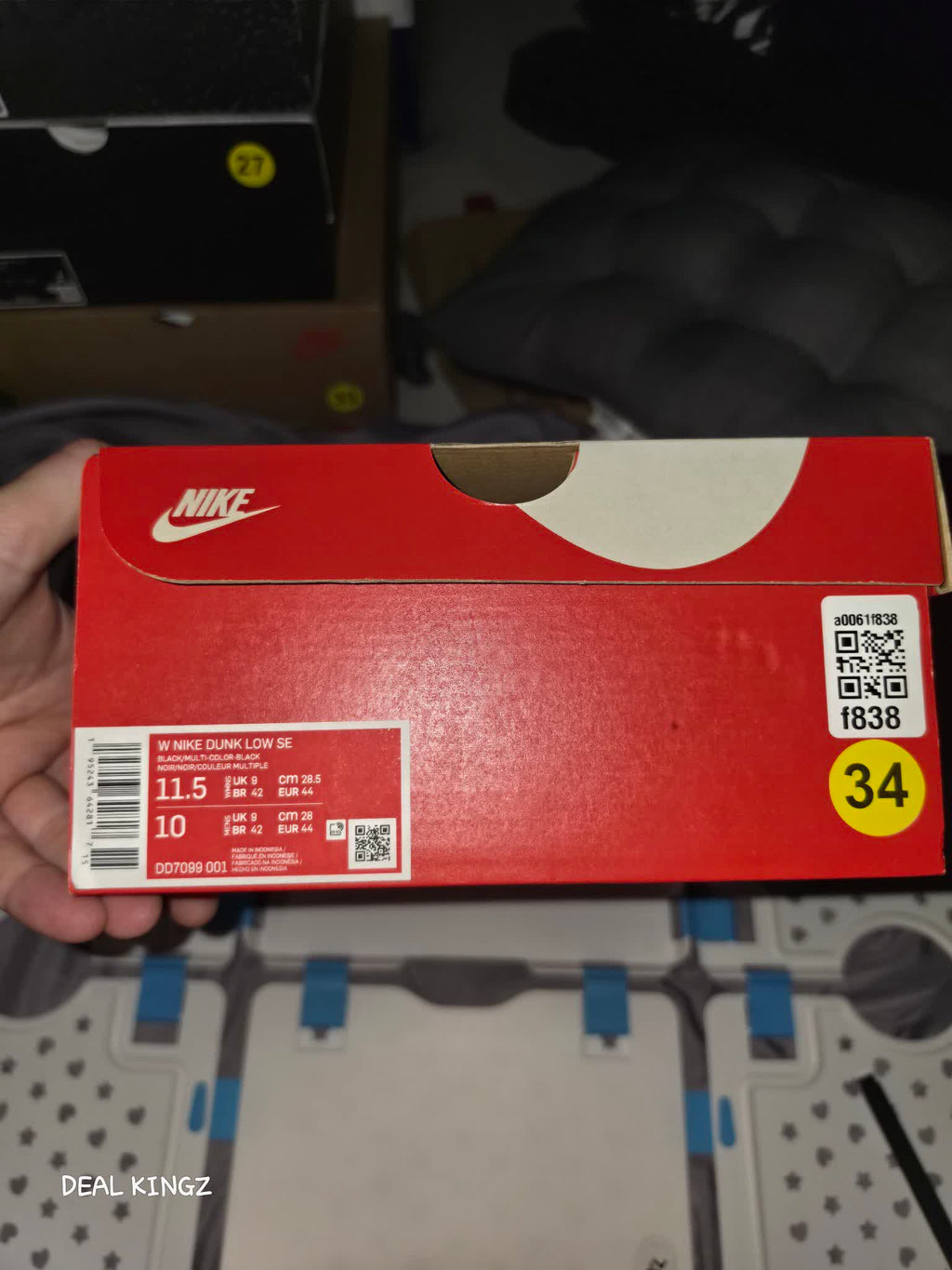 Nike Dunk Low SE 'Primal Black' W11.5/M10 New Yellow #34