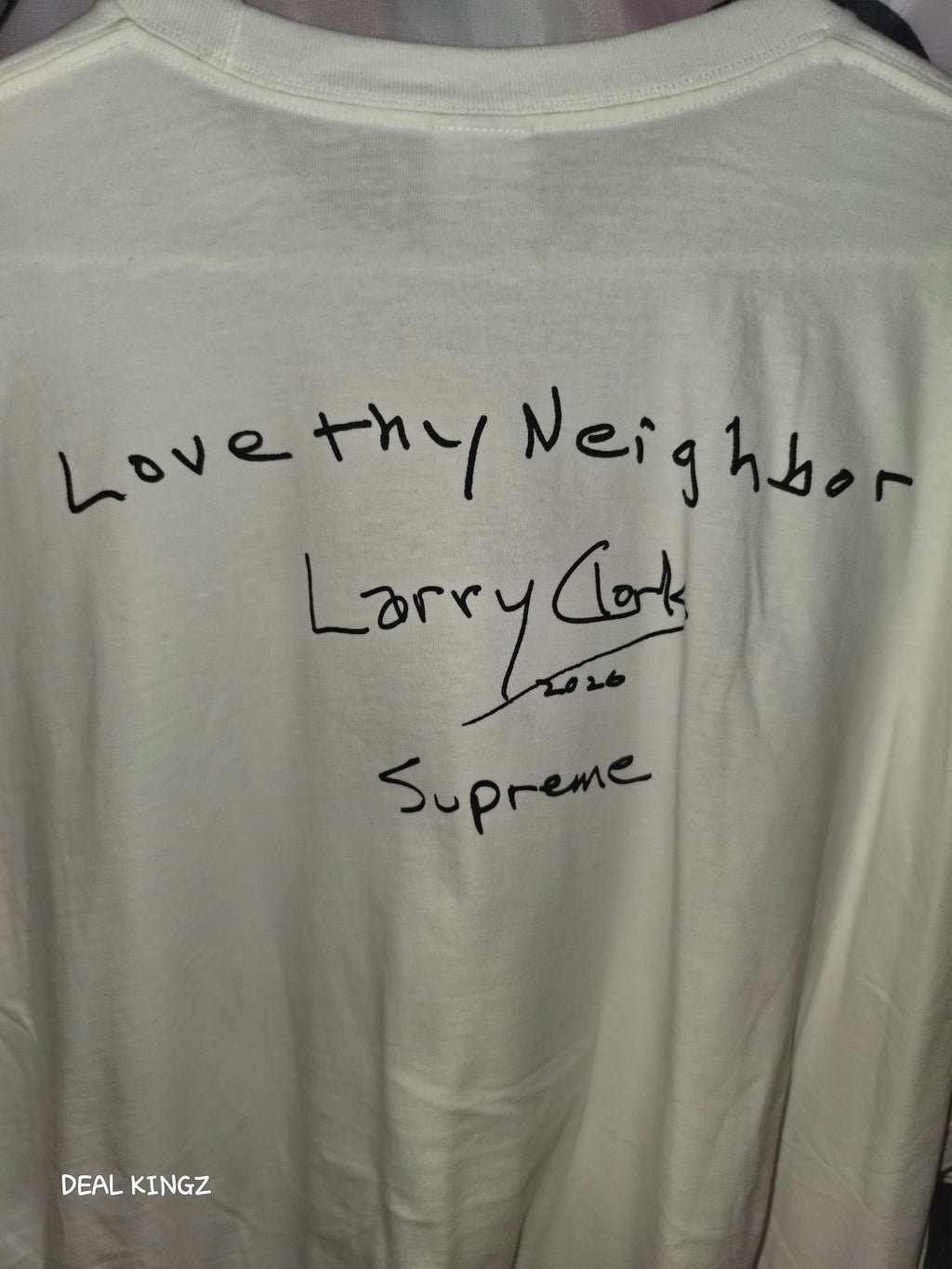 Supreme x Larry Clark Neighbor Tee – White, Size XXL