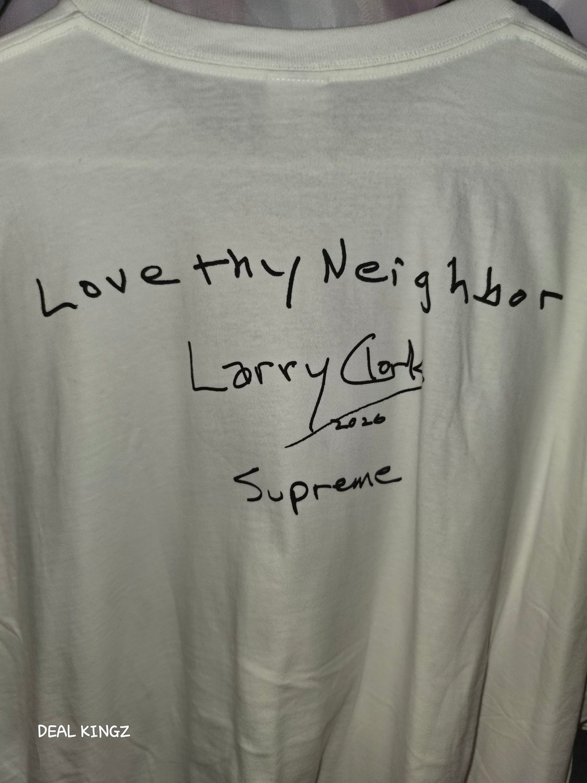 Supreme x Larry Clark Neighbor Tee – White, Size XXL