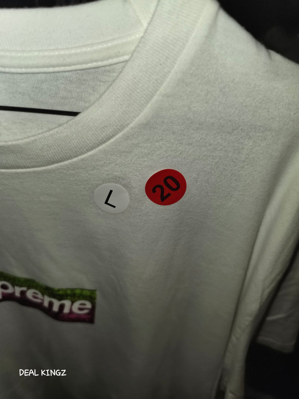 Pre-owned - Supreme x Sterling Ruby LA Fire Relief Box Logo Tee White L Red 100% Authentic og bag included