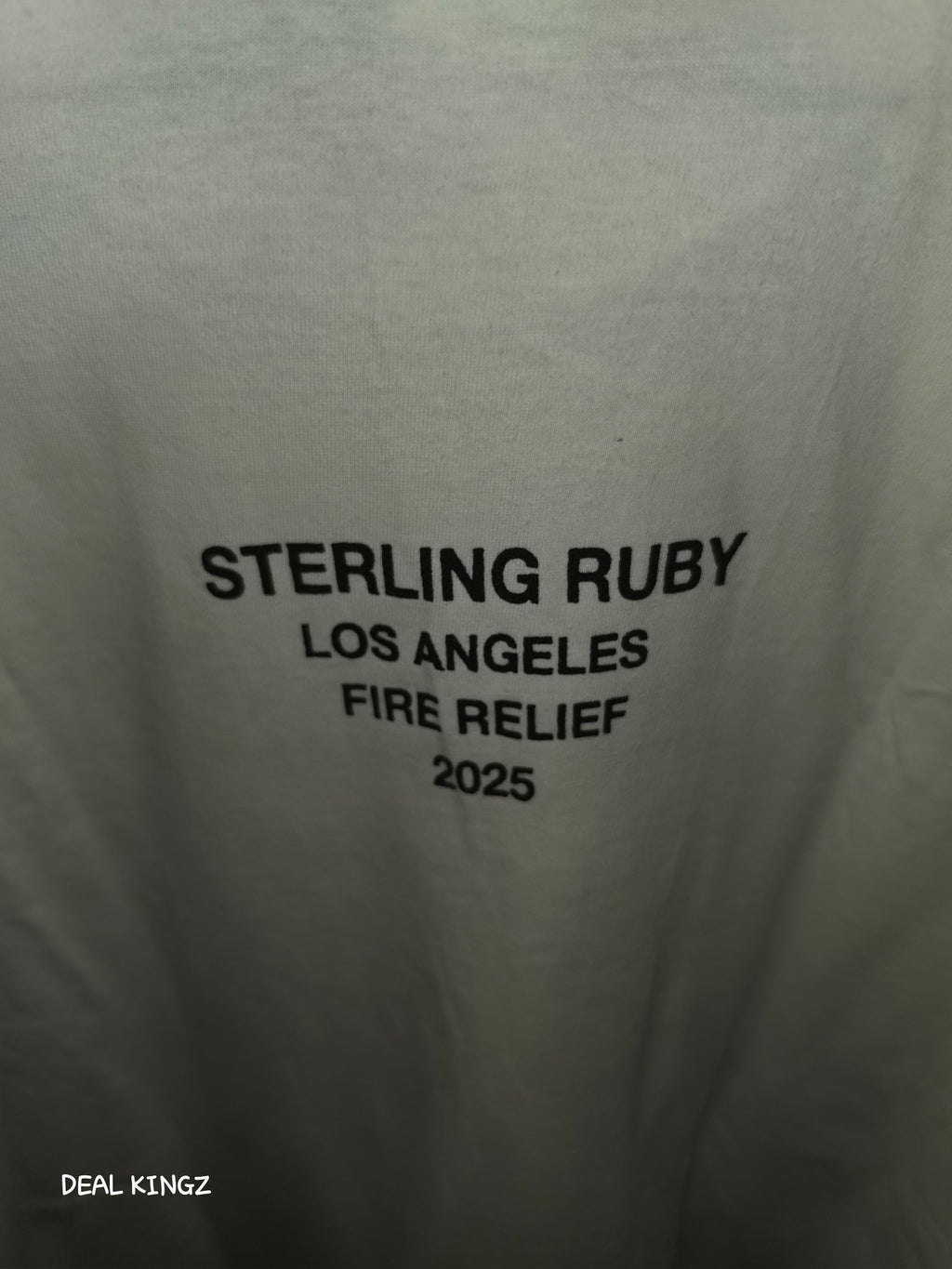 Pre-owned - Supreme x Sterling Ruby LA Fire Relief Box Logo Tee White L Red 100% Authentic og bag included