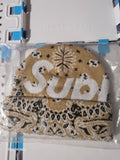 Supreme Bandana Big Logo Beanie FW24 Tan OS New