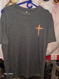 Faith Crosses Christian Graphic Tee Charcoal Heather L