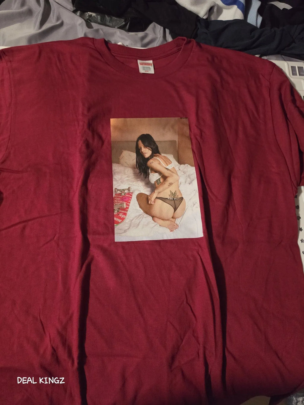 Supreme x Larry Clark Neighbor Tee – Cardinal, Size XXL