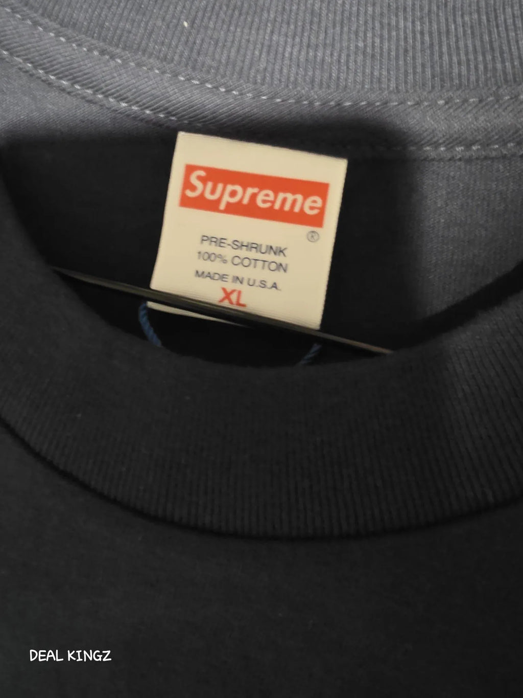 Supreme Cross Box Logo Tee – Navy, Size XL