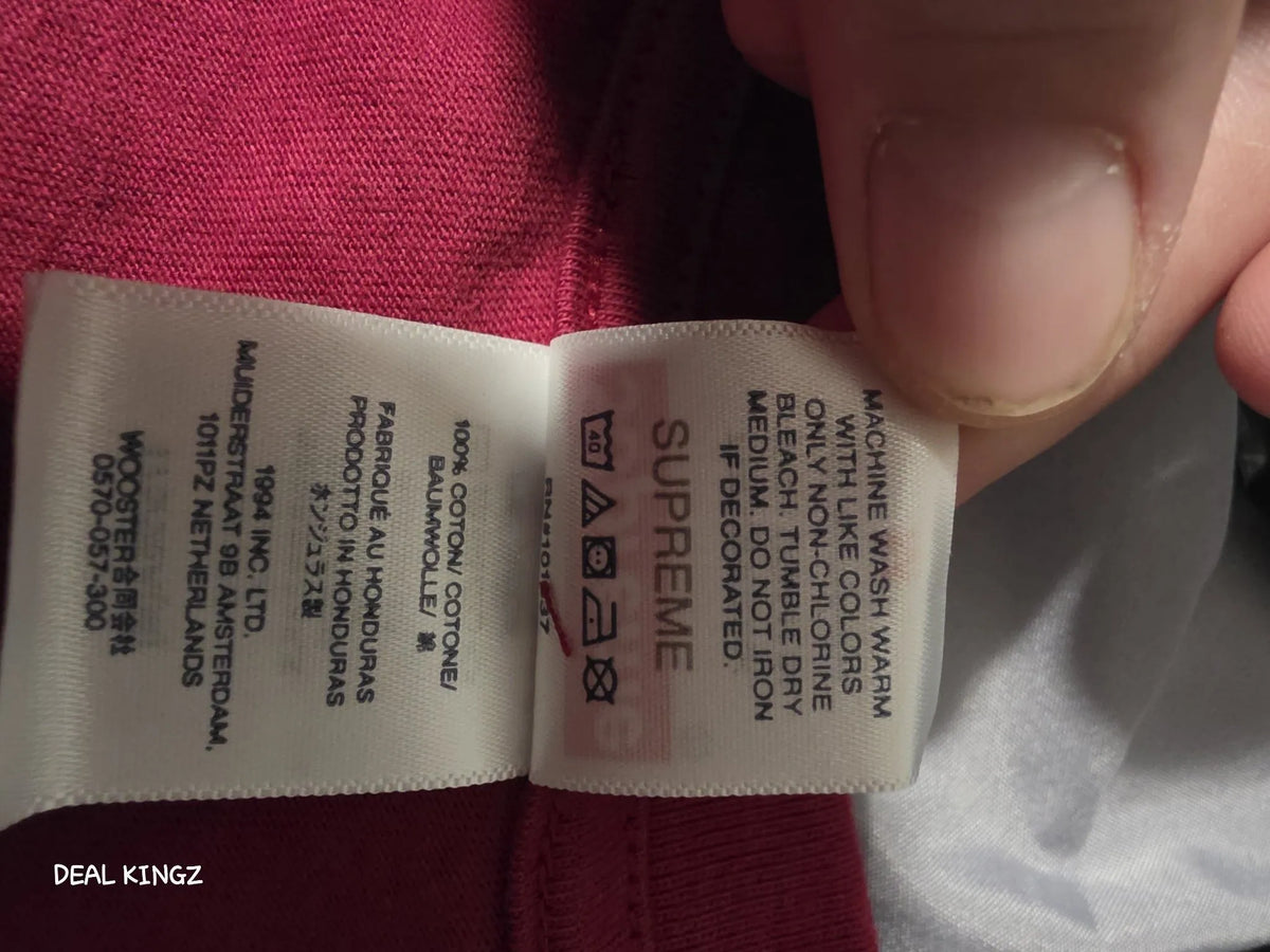 Supreme x Larry Clark Neighbor Tee – Cardinal, Size M