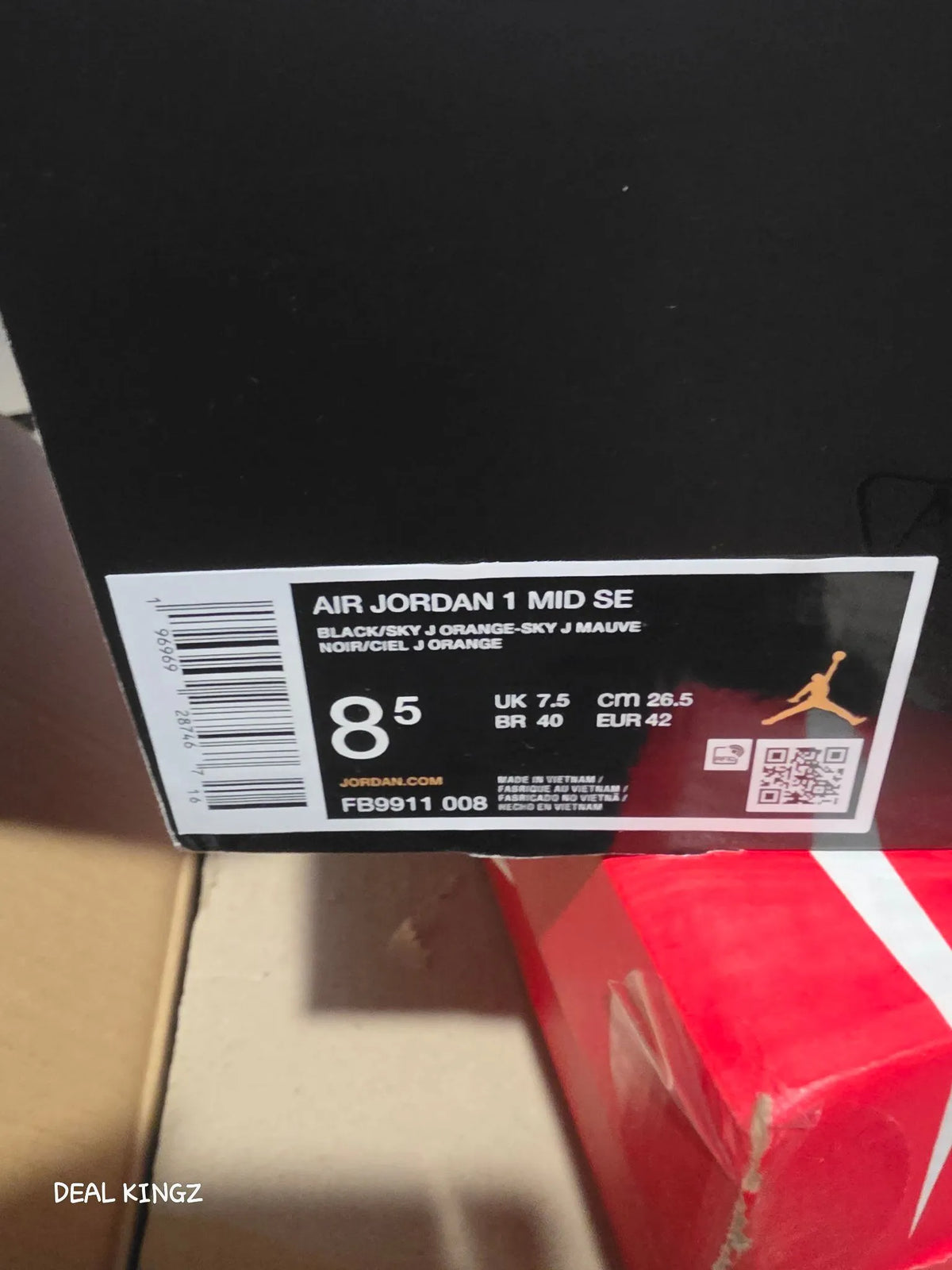 Jordan 1 Mid SE – Black/Sky J Mauve, Size 8.5