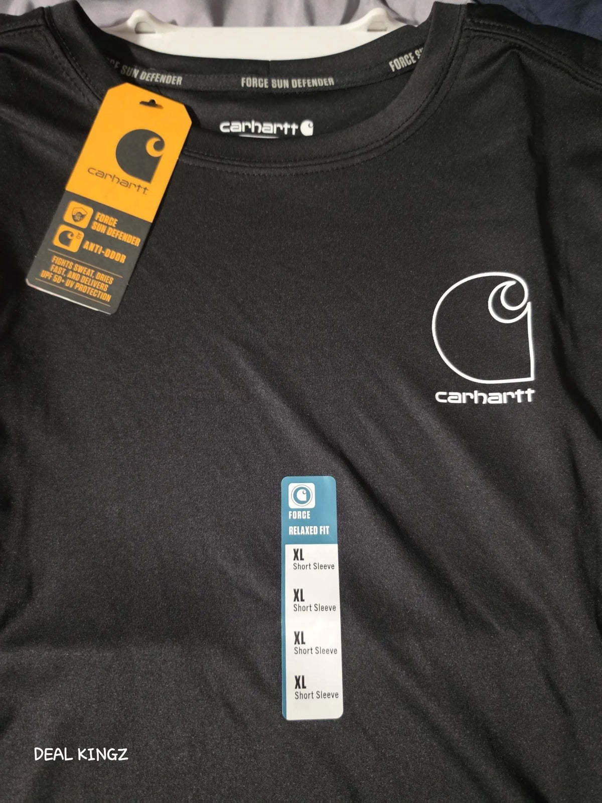 Carhartt Force Sun Defender Tee – Black, Size XL