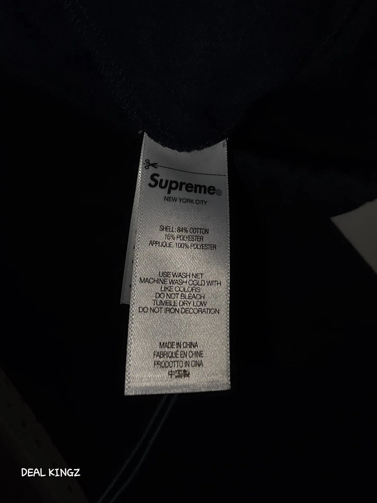 Supreme Satin Applique Sweatpant – Navy, Size XL