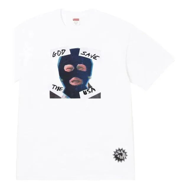 Supreme God Save The USA Tee – White, Size XL