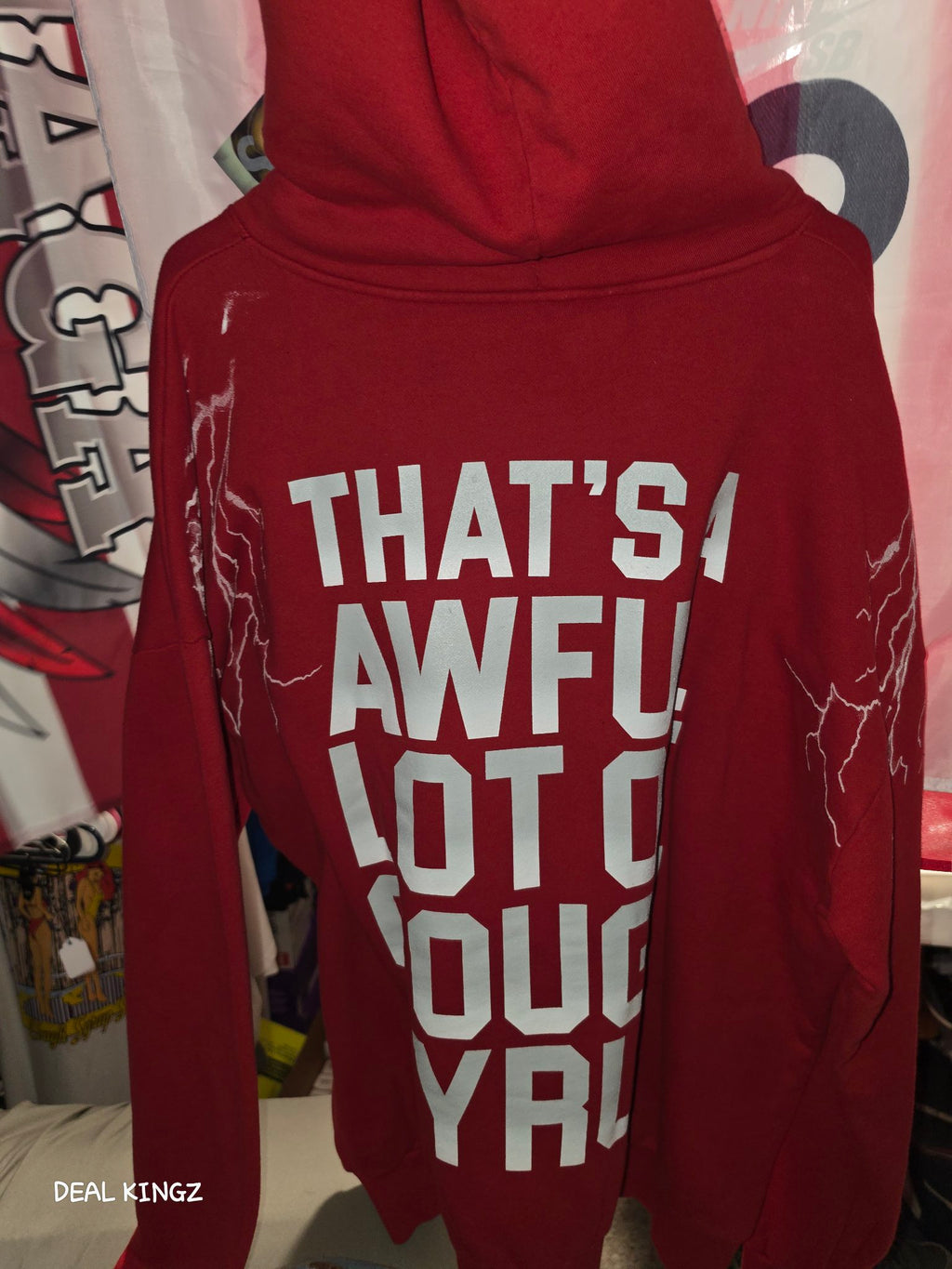 That's A Awful Lot Of Cough Syrup Hurricane Hoodie Red XXL New