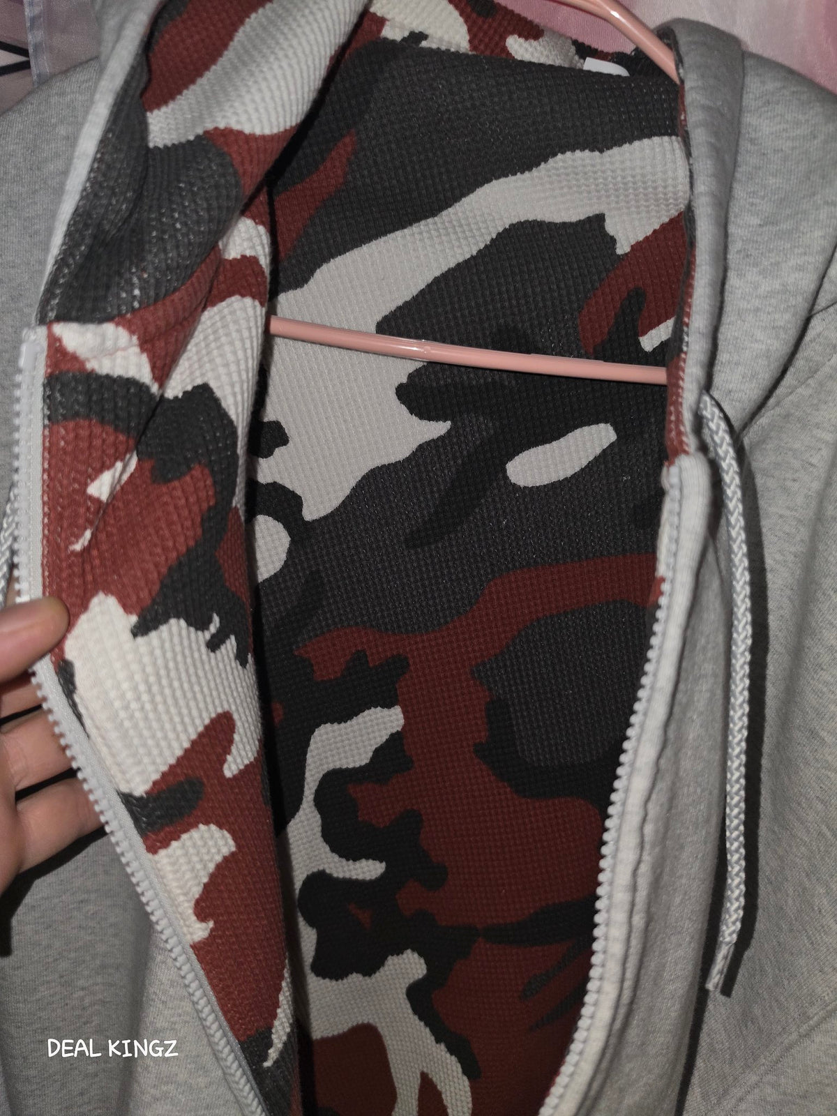 Supreme Reversible Work Zip Up Hooded Sweatshirt Ash Grey XL FW25 New