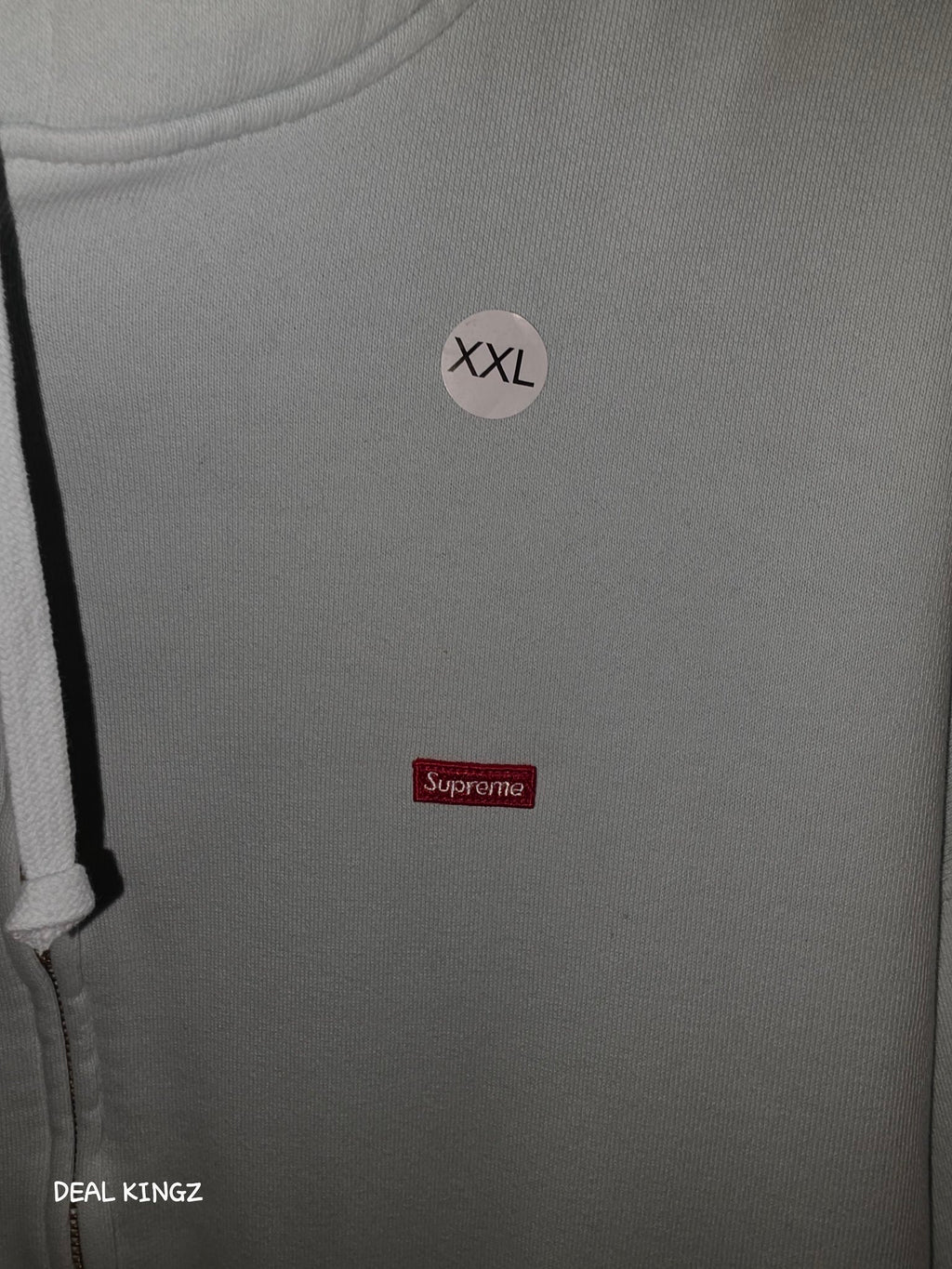 Supreme Small Box Zip Up Hooded Sweatshirt FW25 Pale Blue XXL New