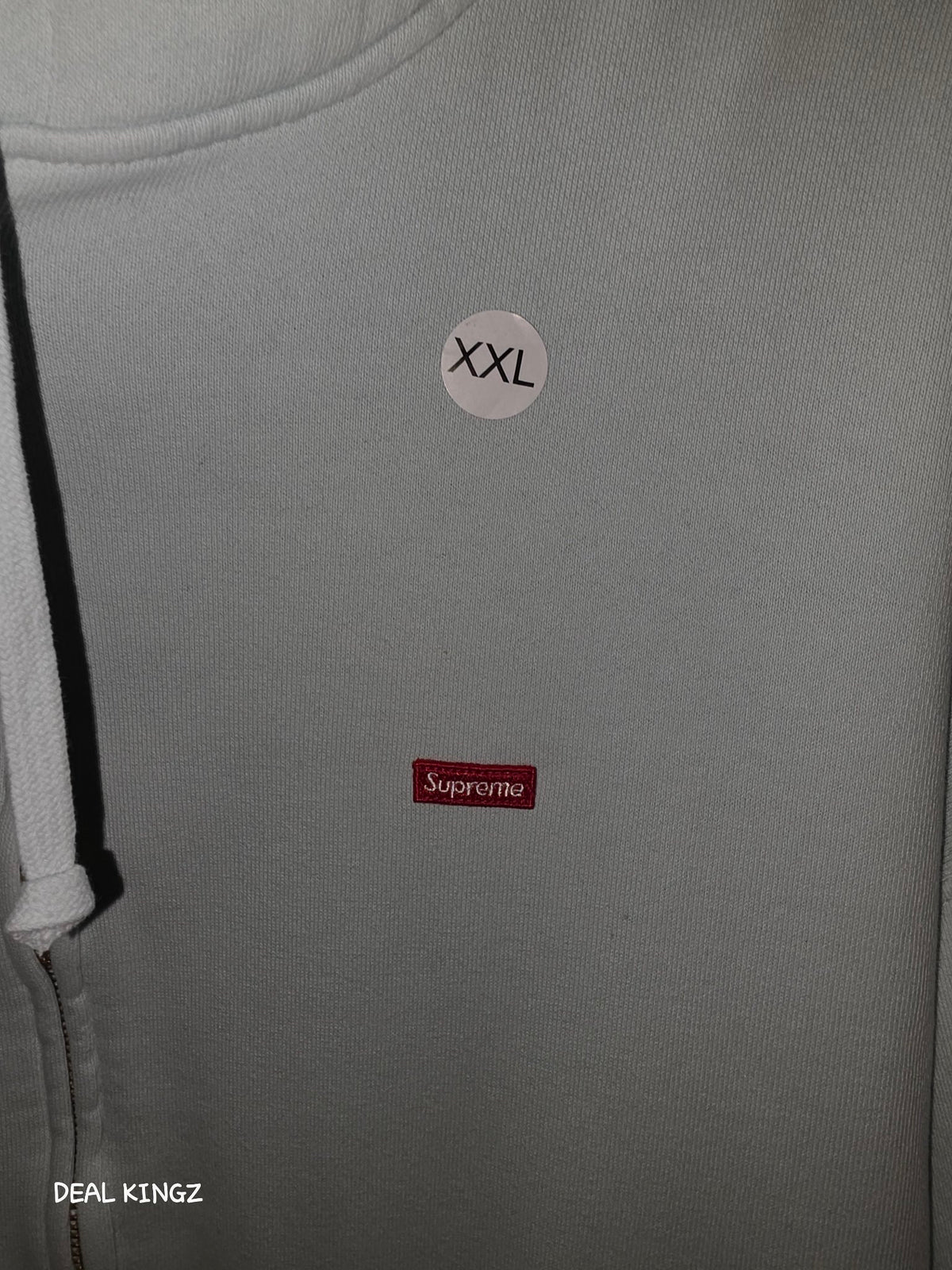 Supreme Small Box Zip Up Hooded Sweatshirt FW25 Pale Blue XXL New