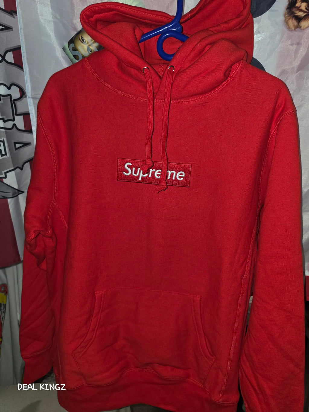 Supreme Box Logo Hooded Sweatshirt FW17 Red L New