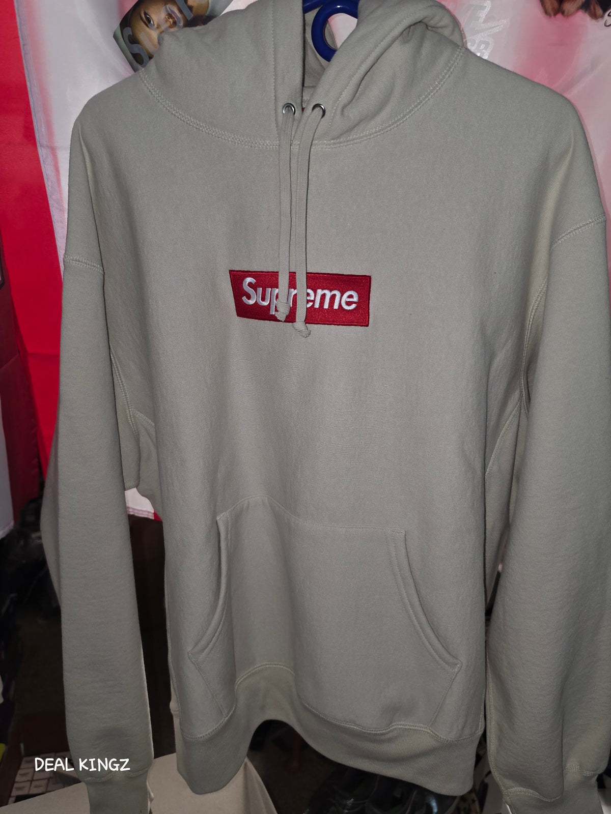 Supreme Box Logo Hooded Sweatshirt FW24 Stone L New