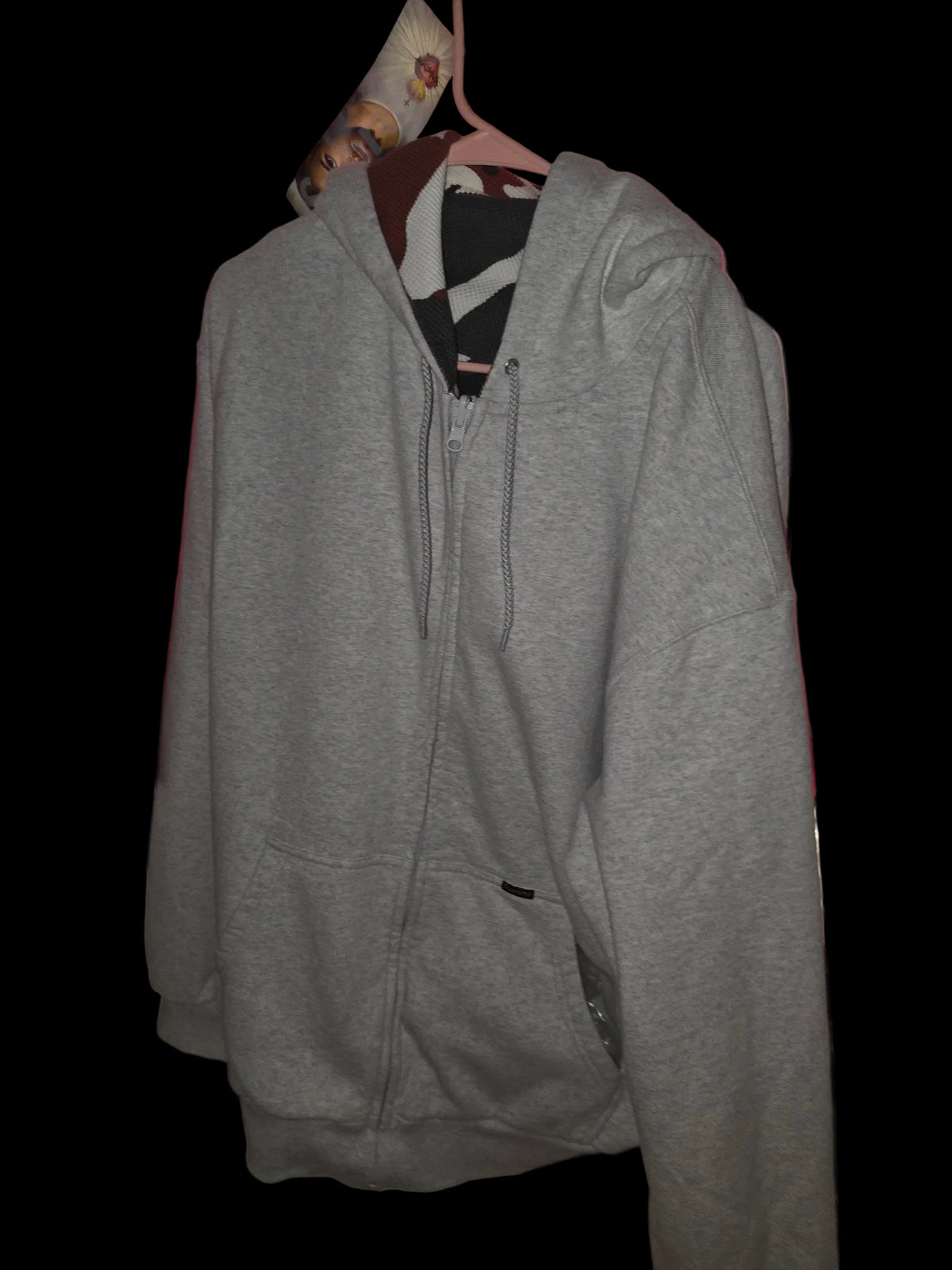Supreme Reversible Work Zip Up Hooded Sweatshirt Ash Grey XL FW25 New