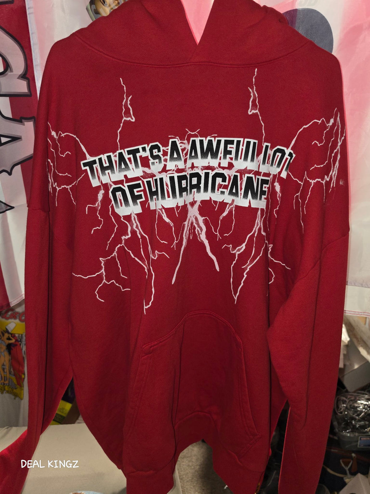 That's A Awful Lot Of Cough Syrup Hurricane Hoodie Red XXL New