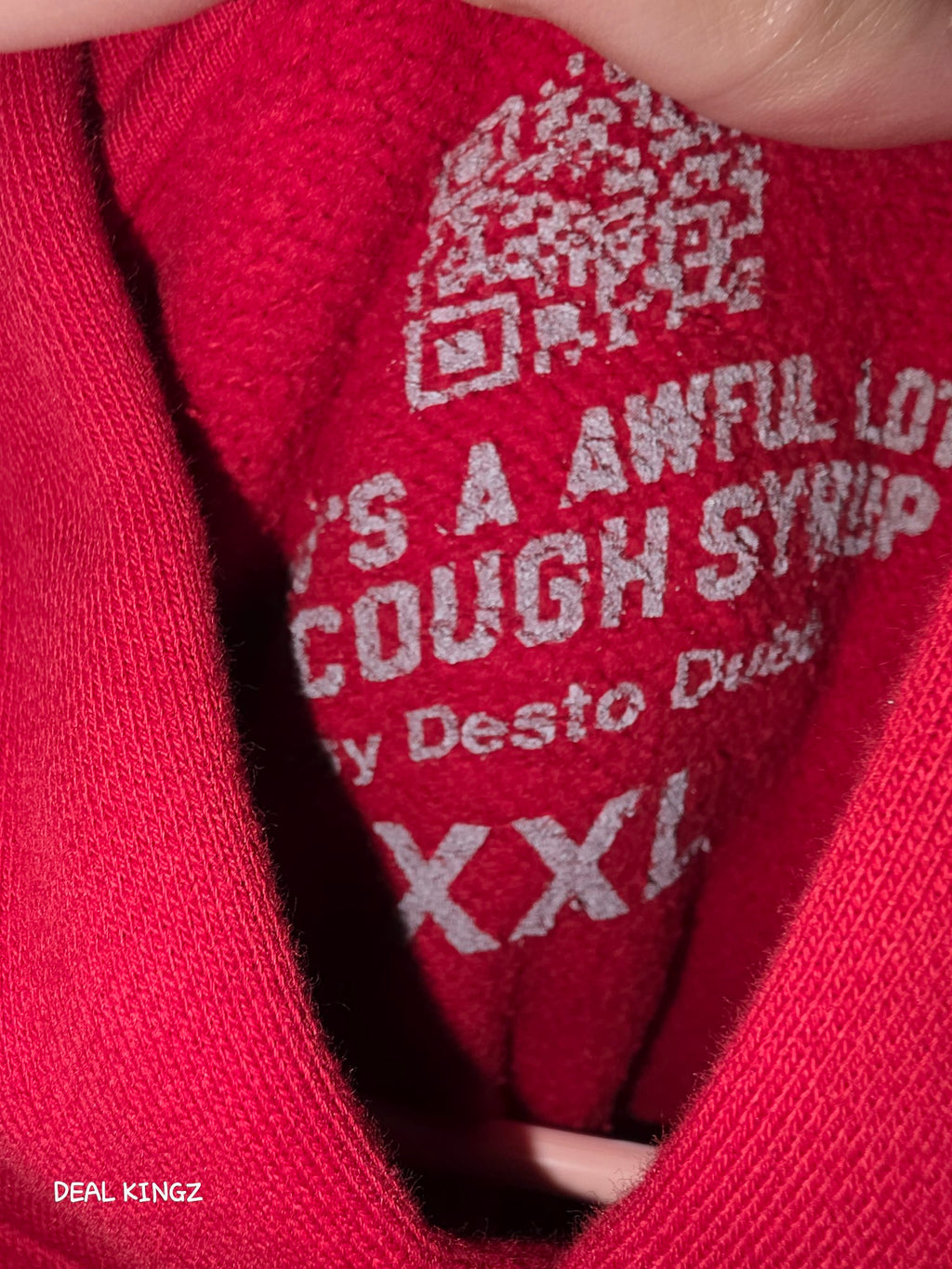 That's A Awful Lot Of Cough Syrup Hurricane Hoodie Red XXL New