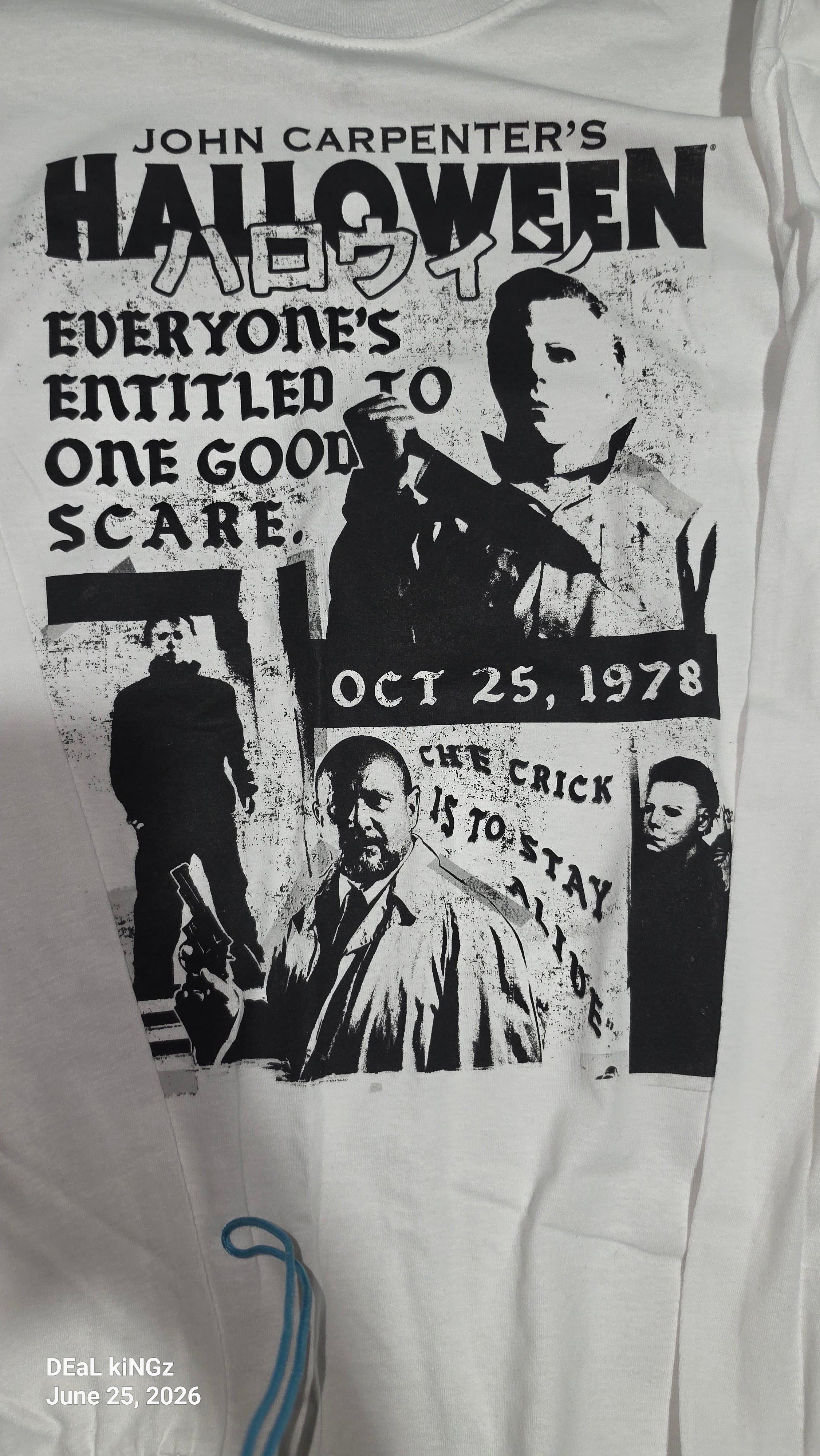 John Carpenter's Halloween Graphic Long Sleeve Tee - White