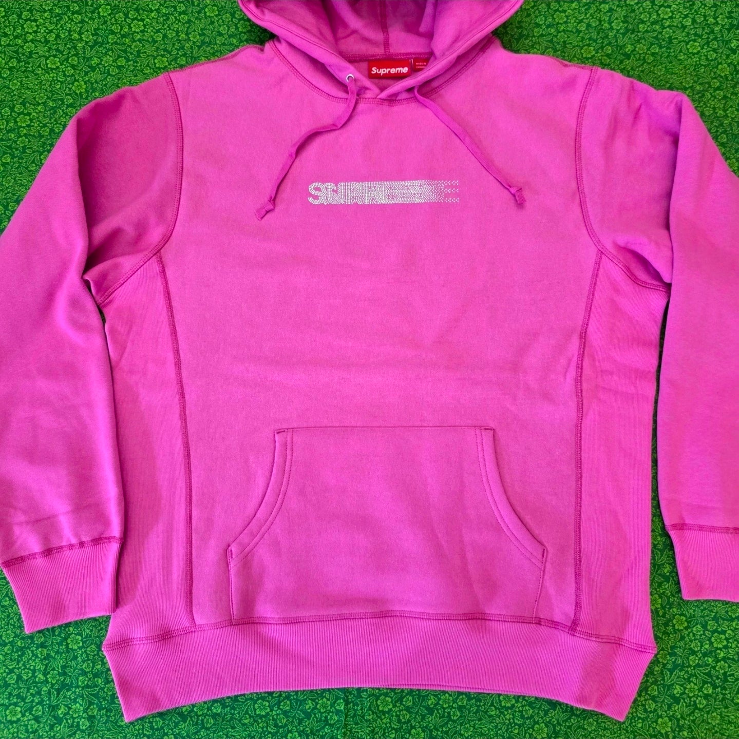 SUPREME SWAVORSKI MOTION LOGO SWEATSHIRT BRAND NEW 100% AUTHENTIC