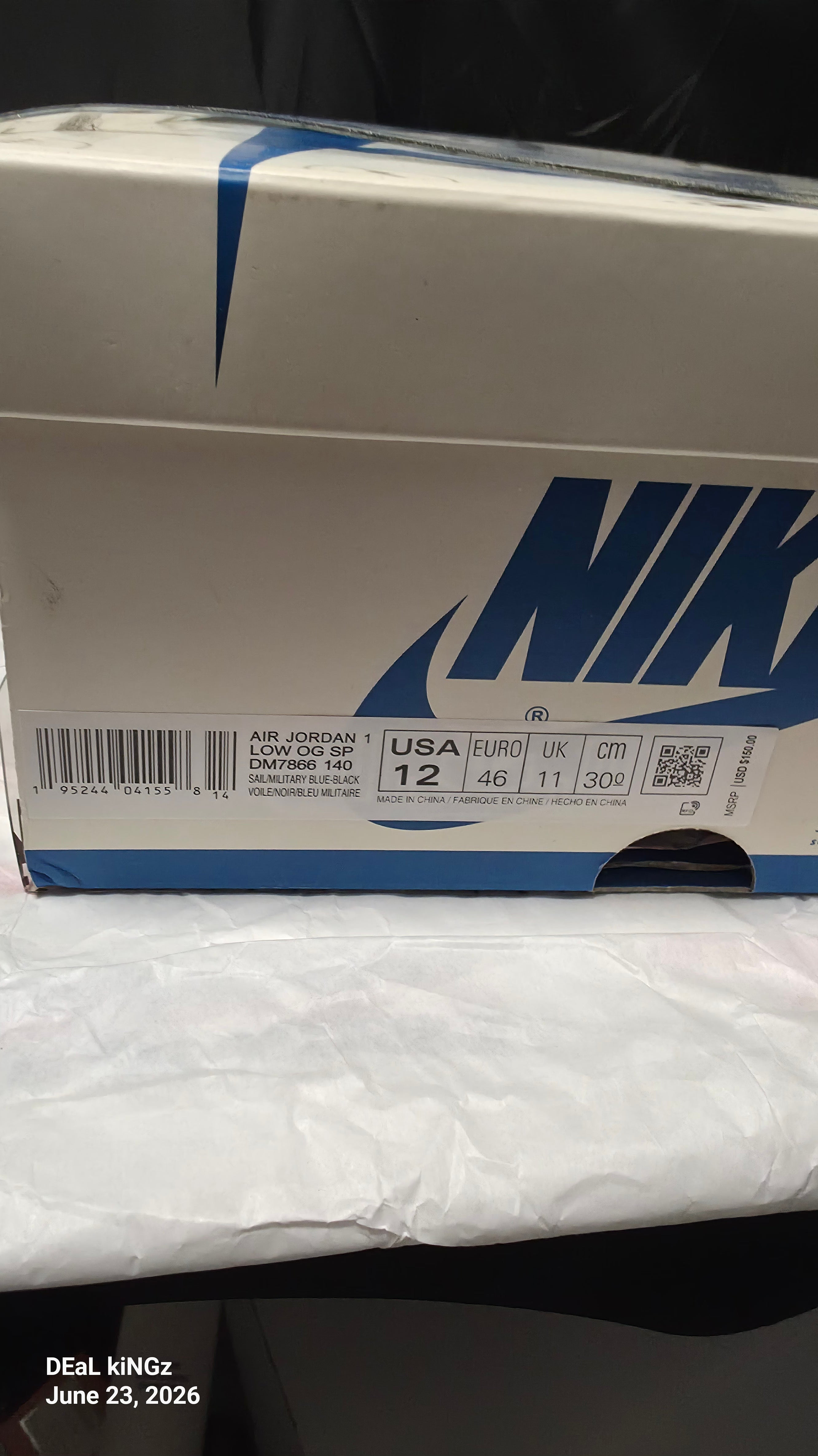 Fragment Design x Travis Scott x Air Jordan 1 Retro Low Men's SIZE -12 (not authenticated)