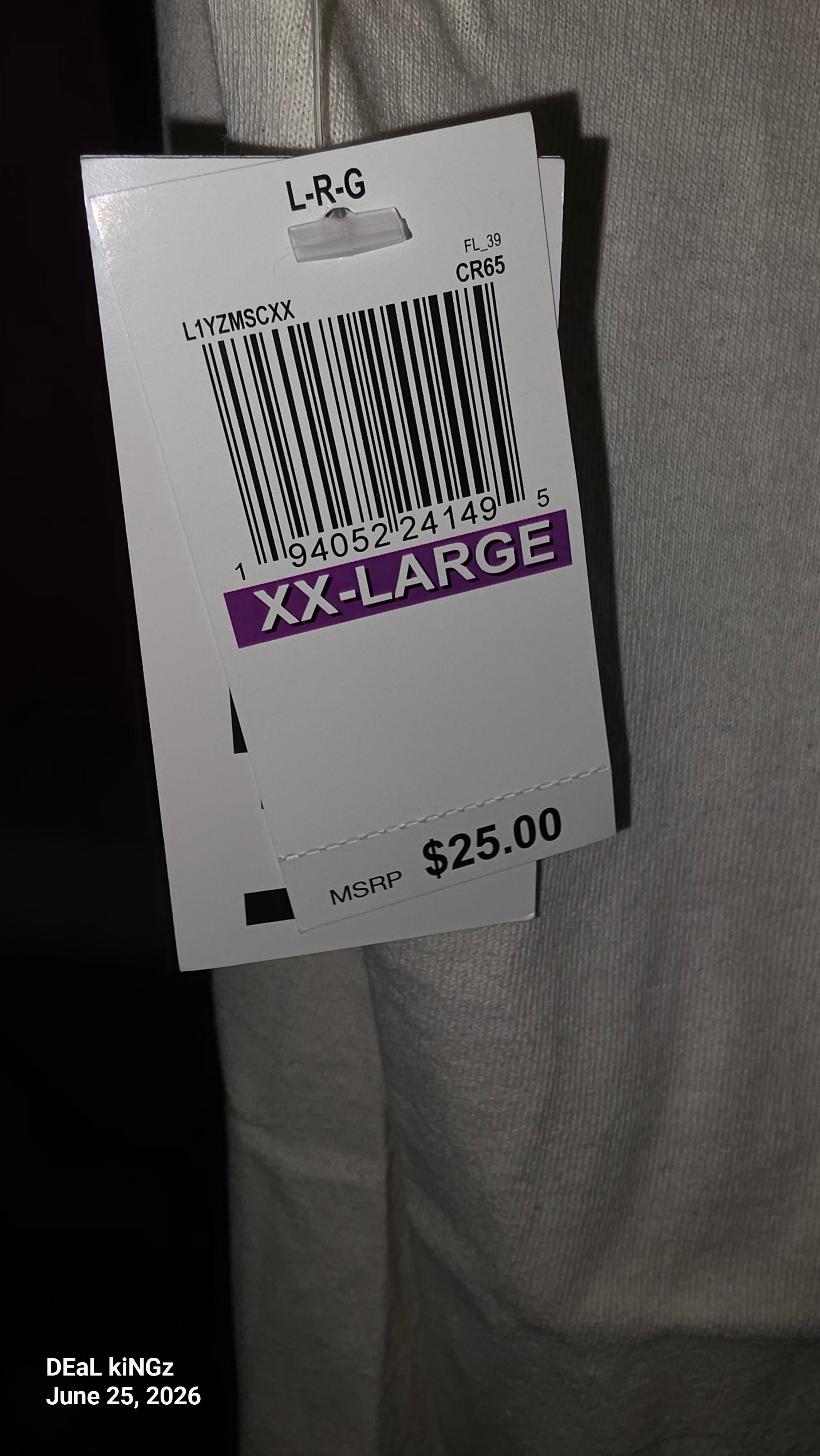 LRG Cream T-Shirt with Black Logo Print