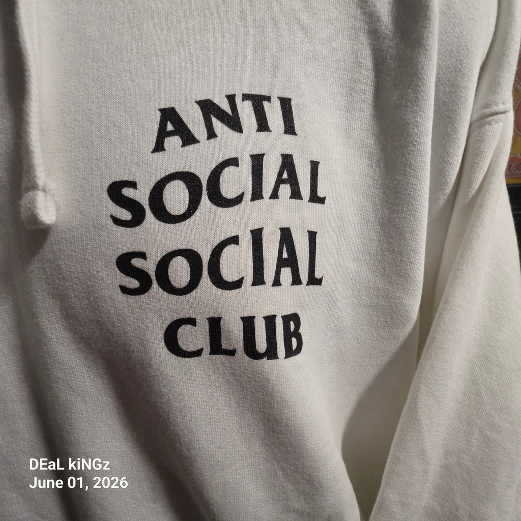 ANTI SOCIAL SOCIAL CLUB MASOCHISM HOODIE WHITE BRAND NEW 💯% AUTHENTIC