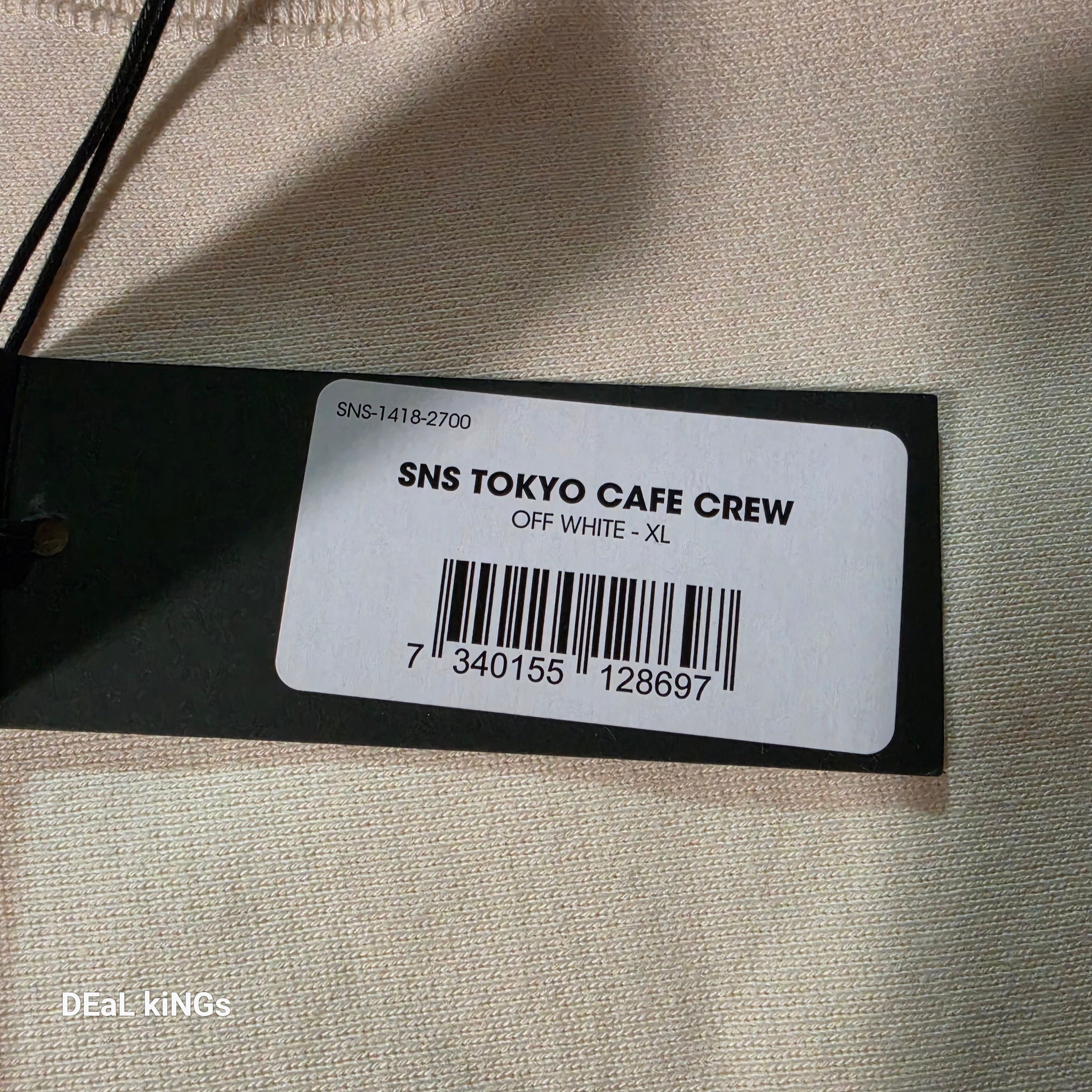 off-white SNS Tokyo Café crewneck sweatshirt featuring red graphic text on the back BRAND NEW 💯% AUTHENTIC