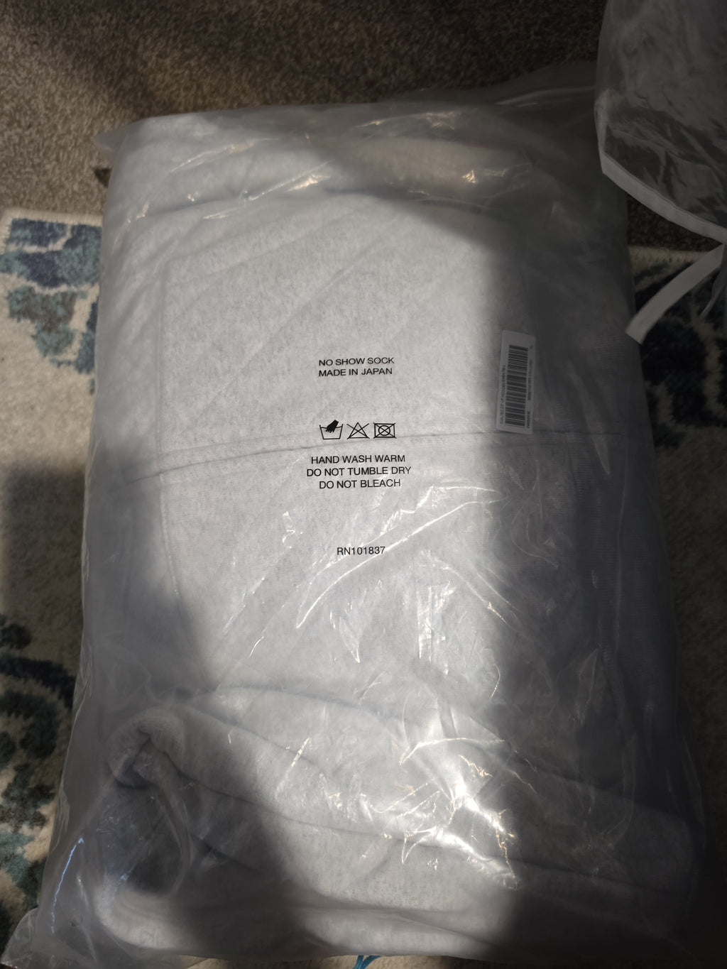 Supreme Quilted Zip-Up Hoodie – Ash Grey, Size XL