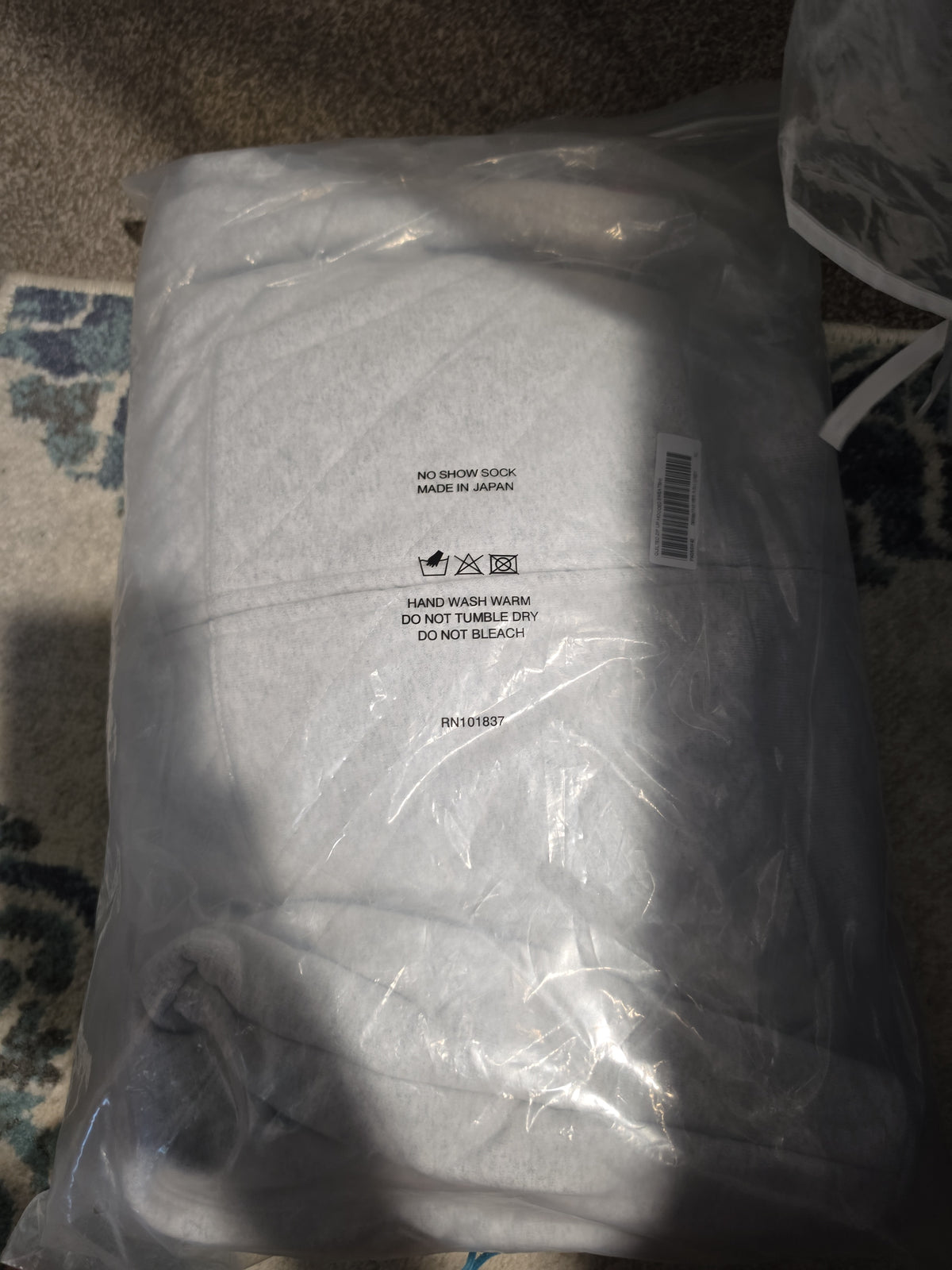 Supreme Quilted Zip-Up Hoodie – Ash Grey, Size XL