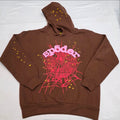 Sp5der Web Hoodie in Brown (specifically from rapper Young Thug's streetwear label SIZE MEDIUM BRAND NEW 💯% AUTHENTIC