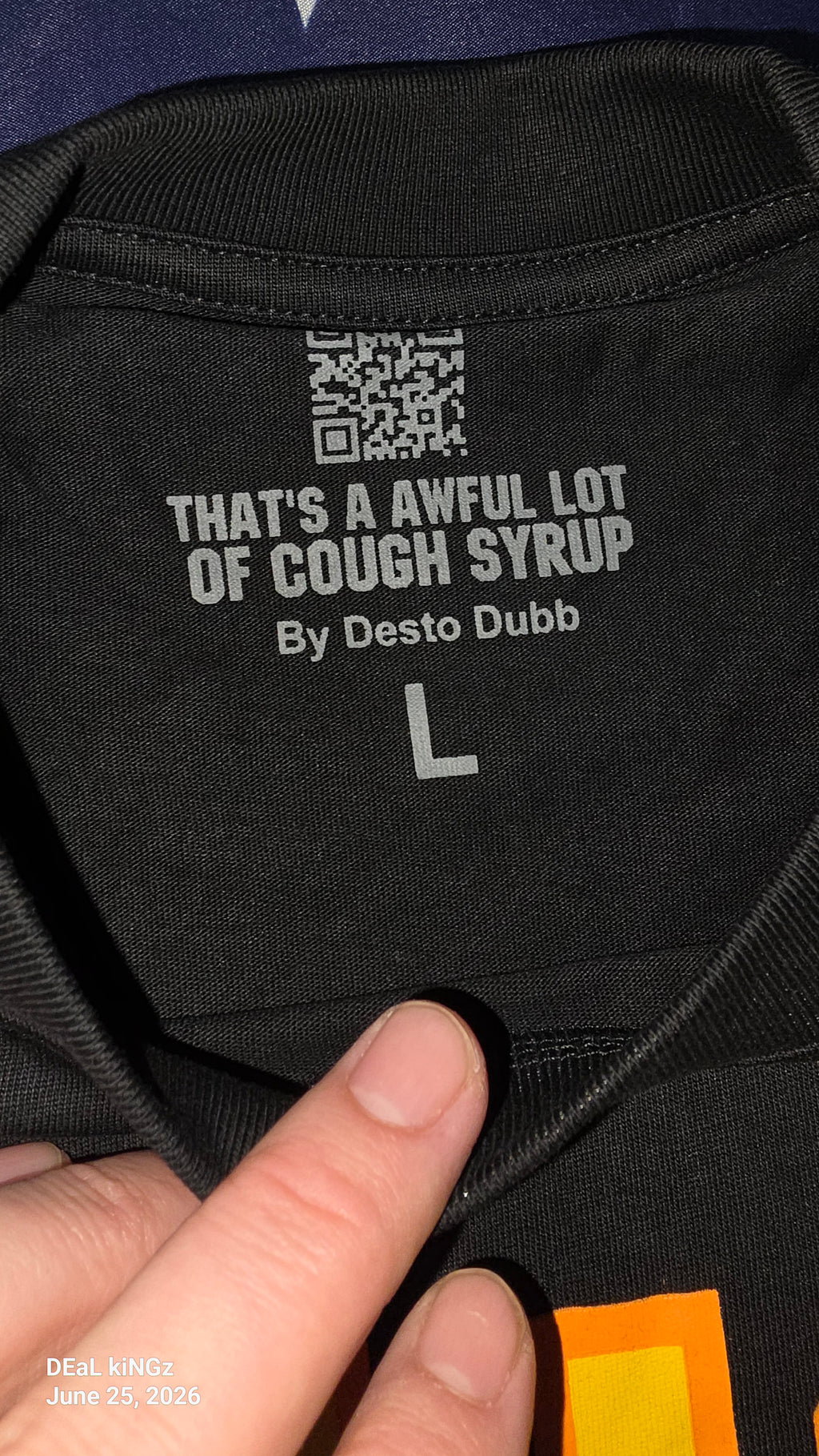 THATS AN AWFUL LOT OF COUGH SYRUP BY DESTO DUBB SIZE - LARGE MENS