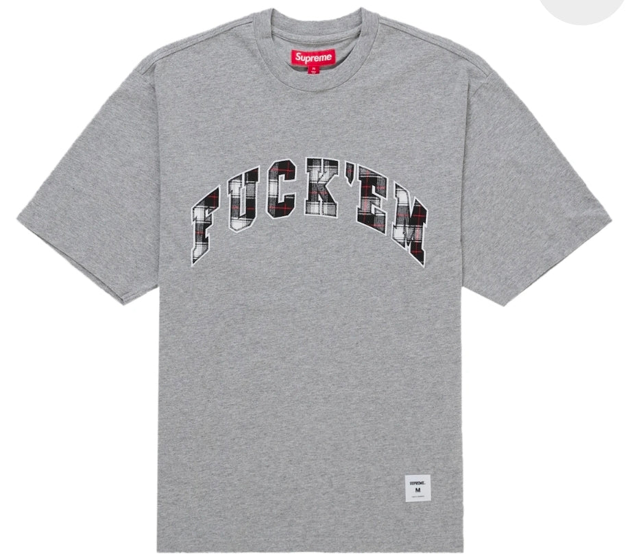 SUPREME FUCK EM PLAID S/S