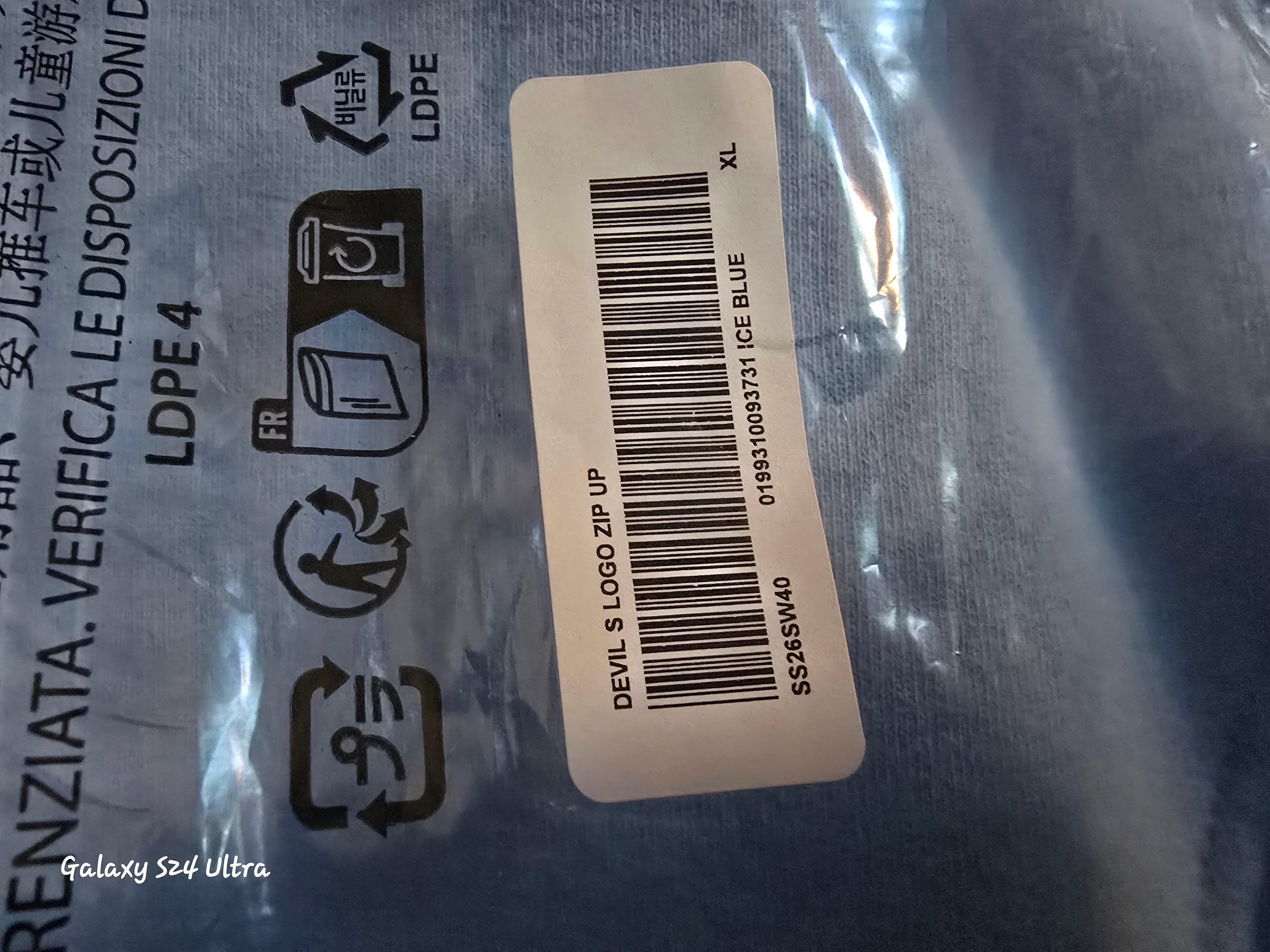 light blue Supreme Devil S Logo zip-up hoodie