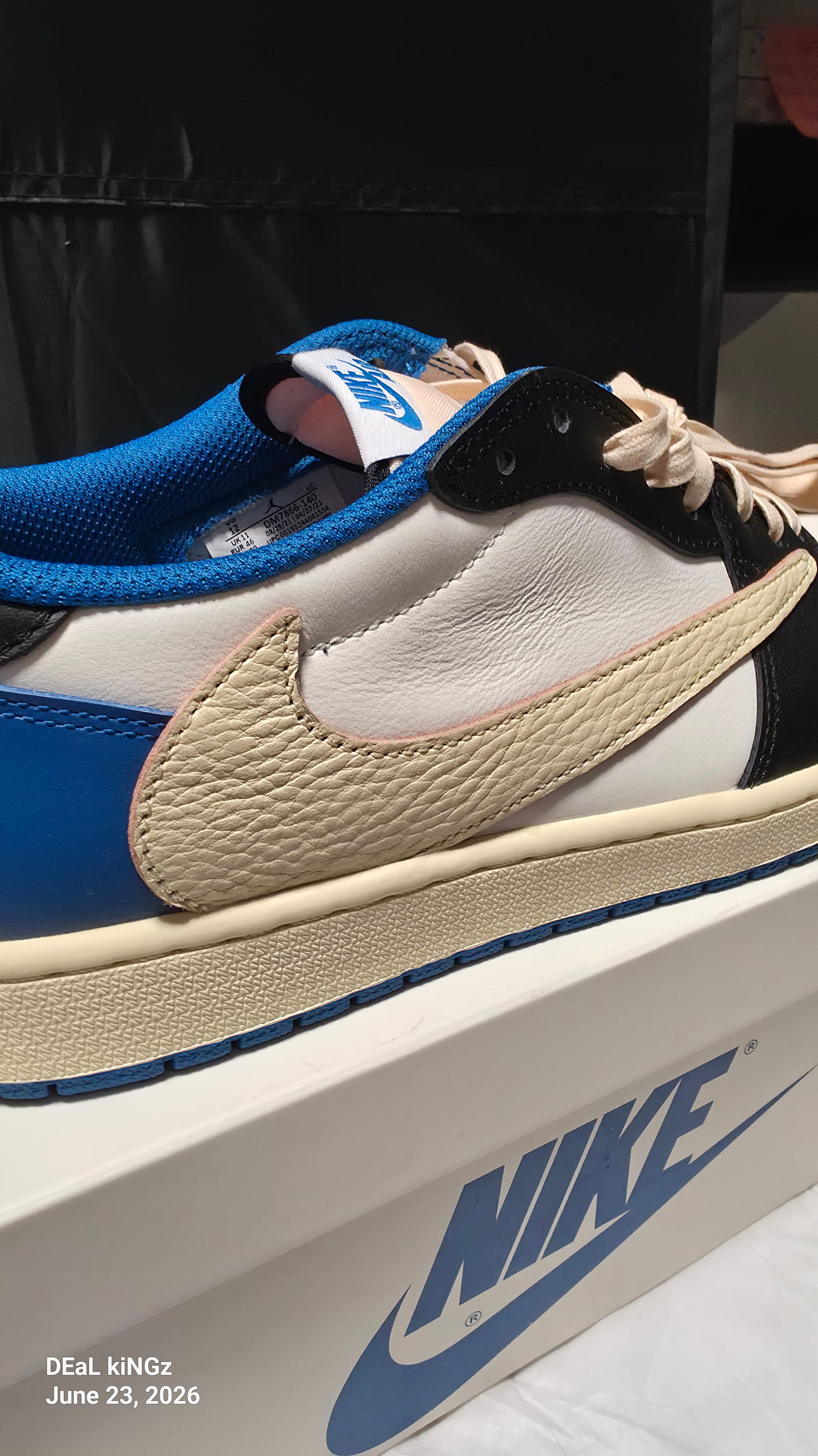 Fragment Design x Travis Scott x Air Jordan 1 Retro Low Men's SIZE -12 (not authenticated)