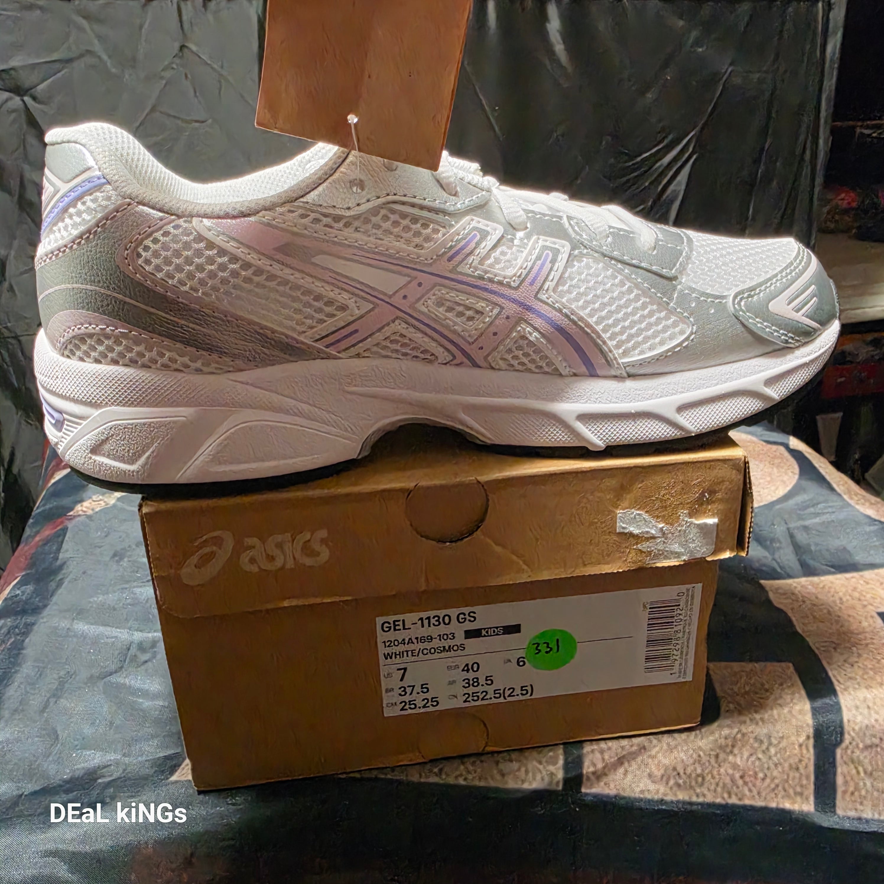 Asics Gel-1130 GS white/Cosmos GIRLS size 7 kids