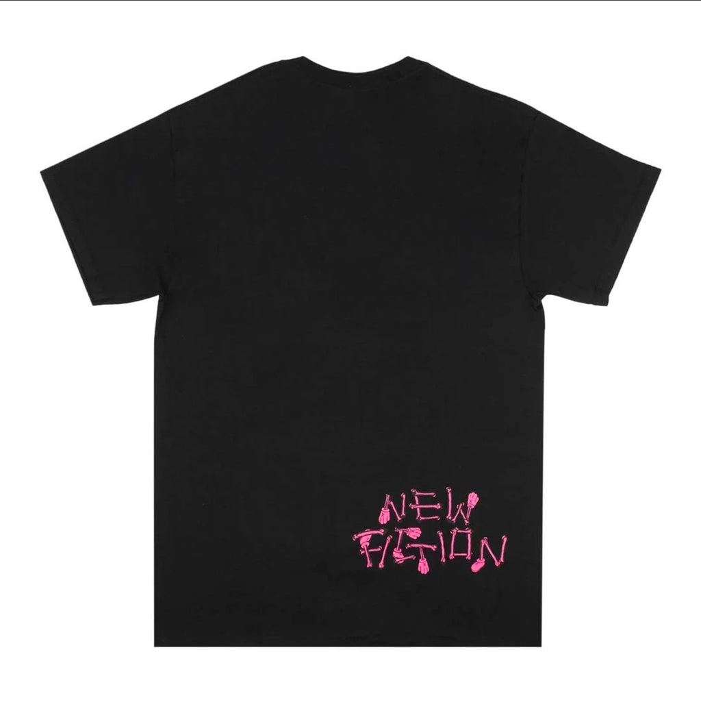 KAWS New Fiction Skeleton Graphic T-Shirt – Black, Size XL