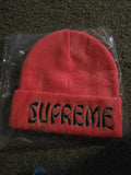 Supreme x New Era Action Beanie – Brown/Red/White