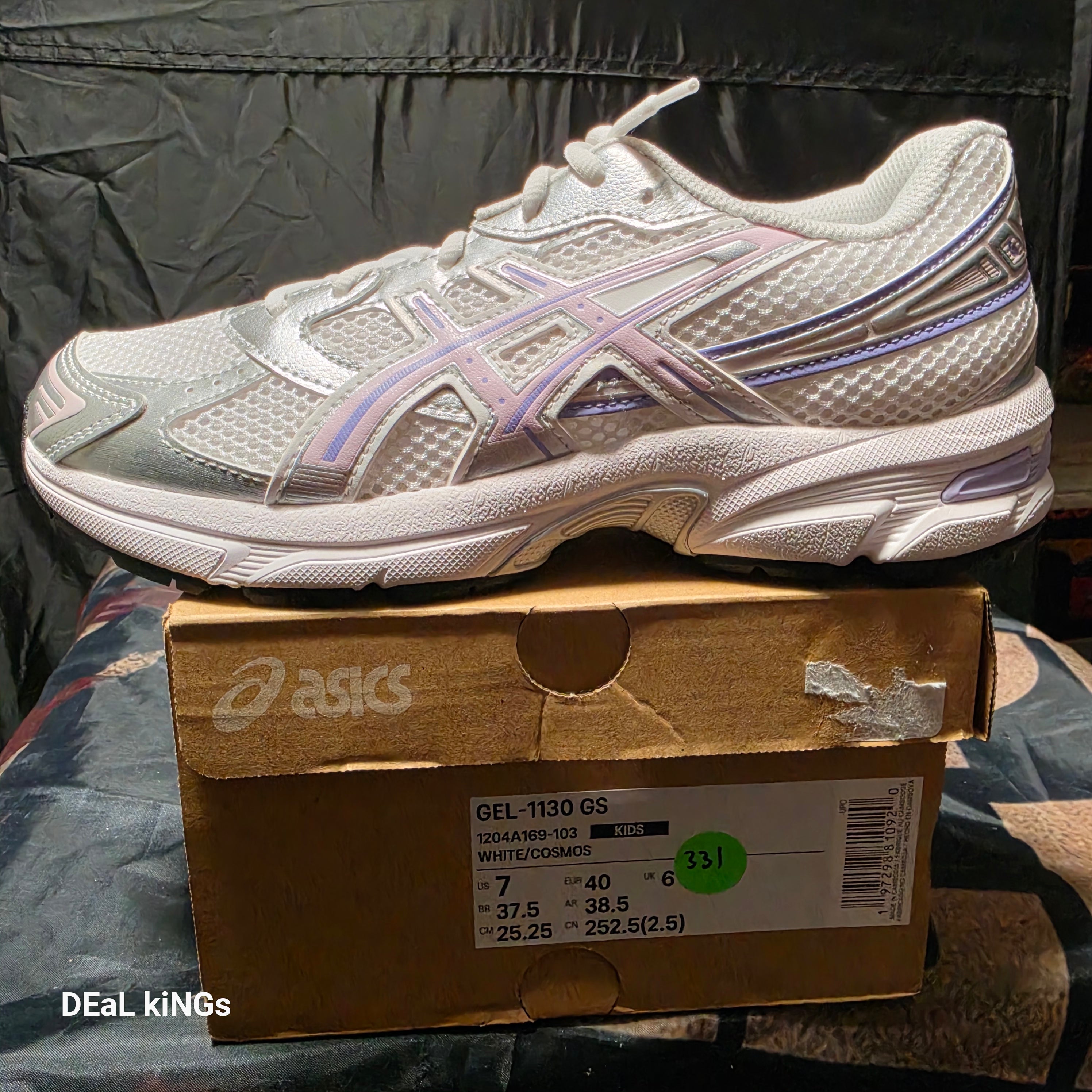 Asics Gel-1130 GS white/Cosmos GIRLS size 7 kids