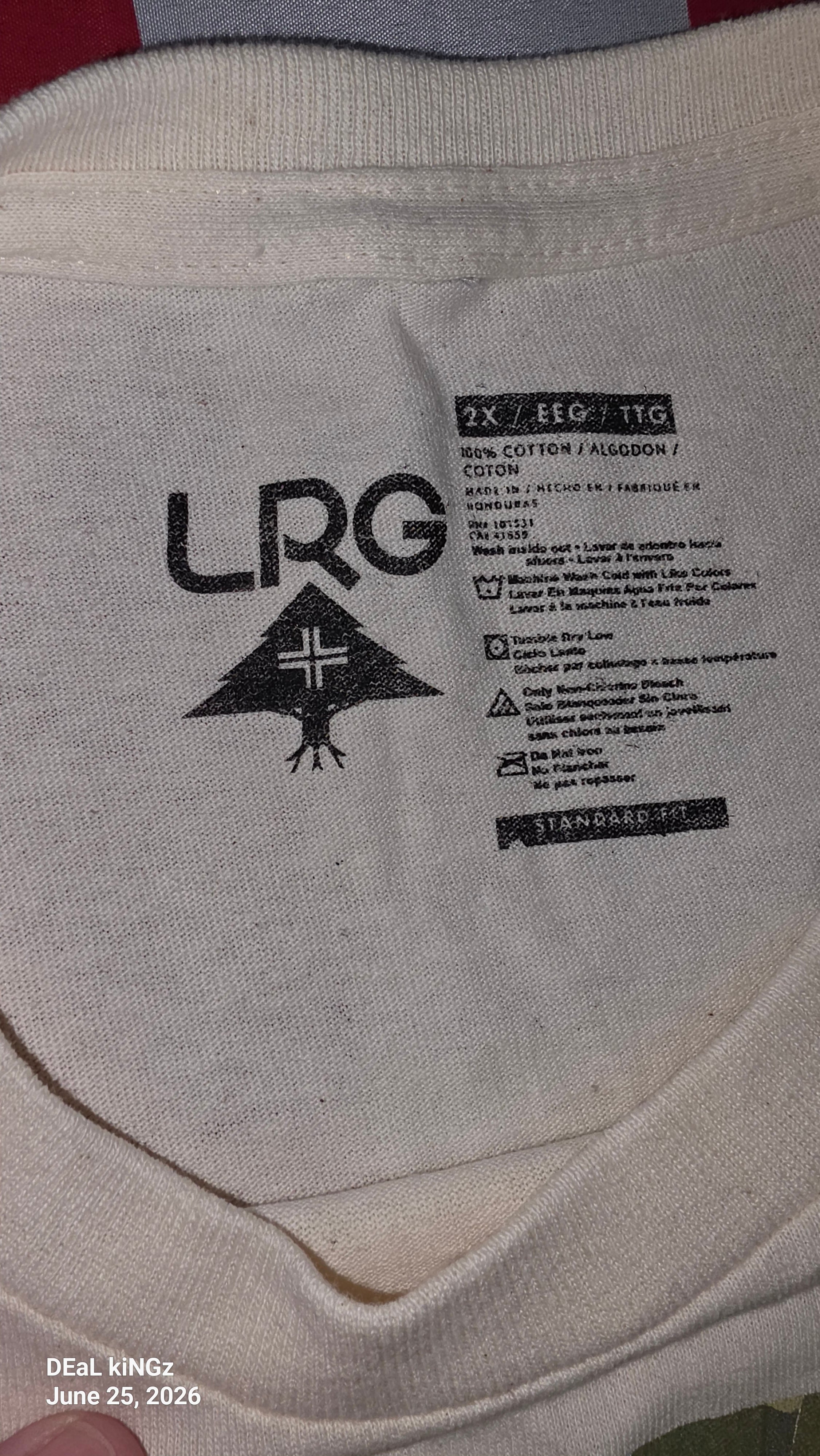 LRG Cream T-Shirt with Black Logo Print