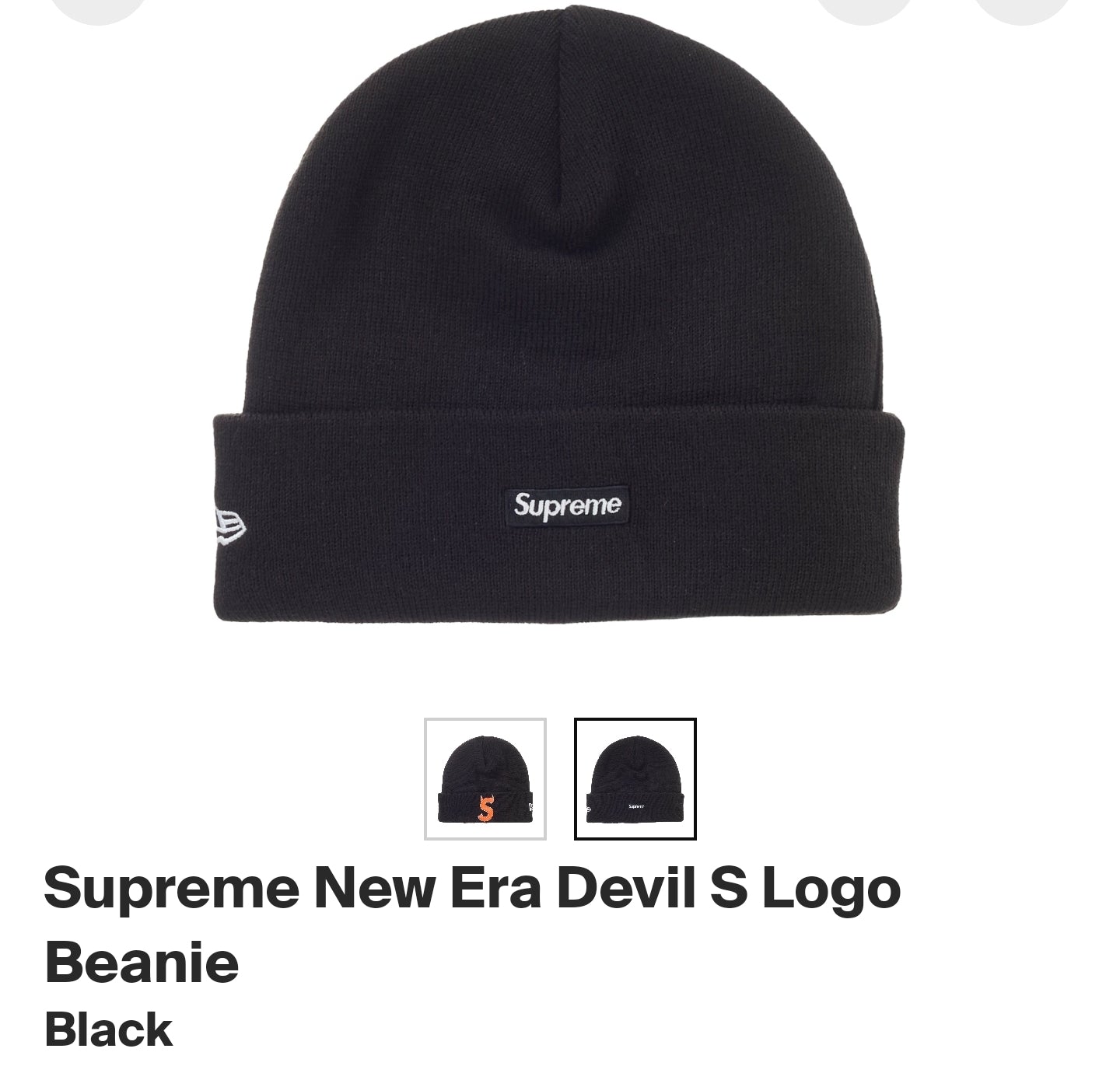 SUPREME X NEW ERA DEVIL S LOGO BEANIE