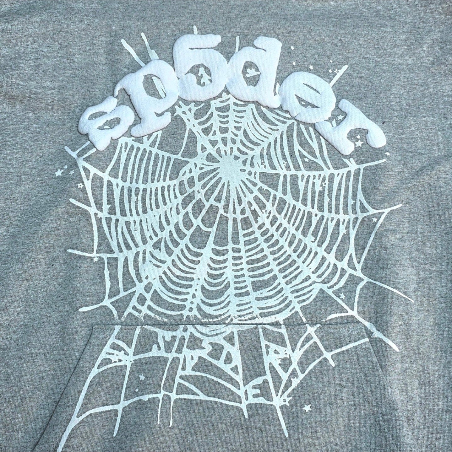 Sp5der OG Web Hoodie in Heather Grey 💯%Authentic