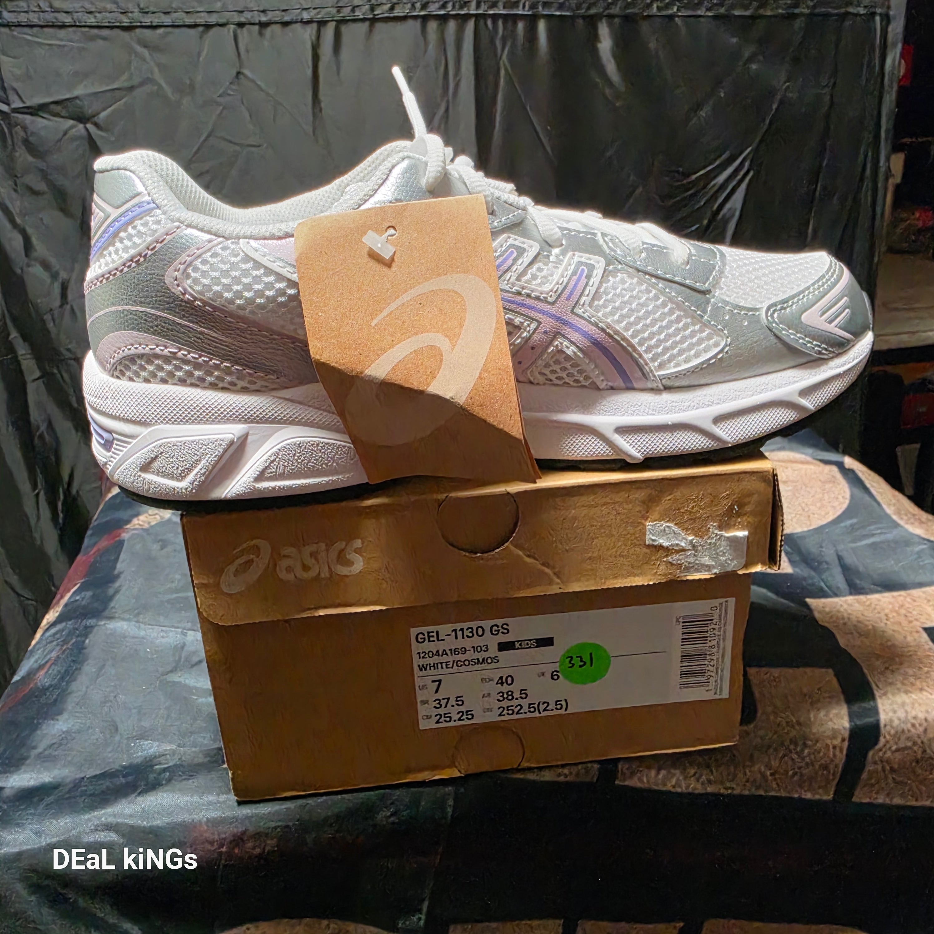 Asics Gel-1130 GS white/Cosmos GIRLS size 7 kids