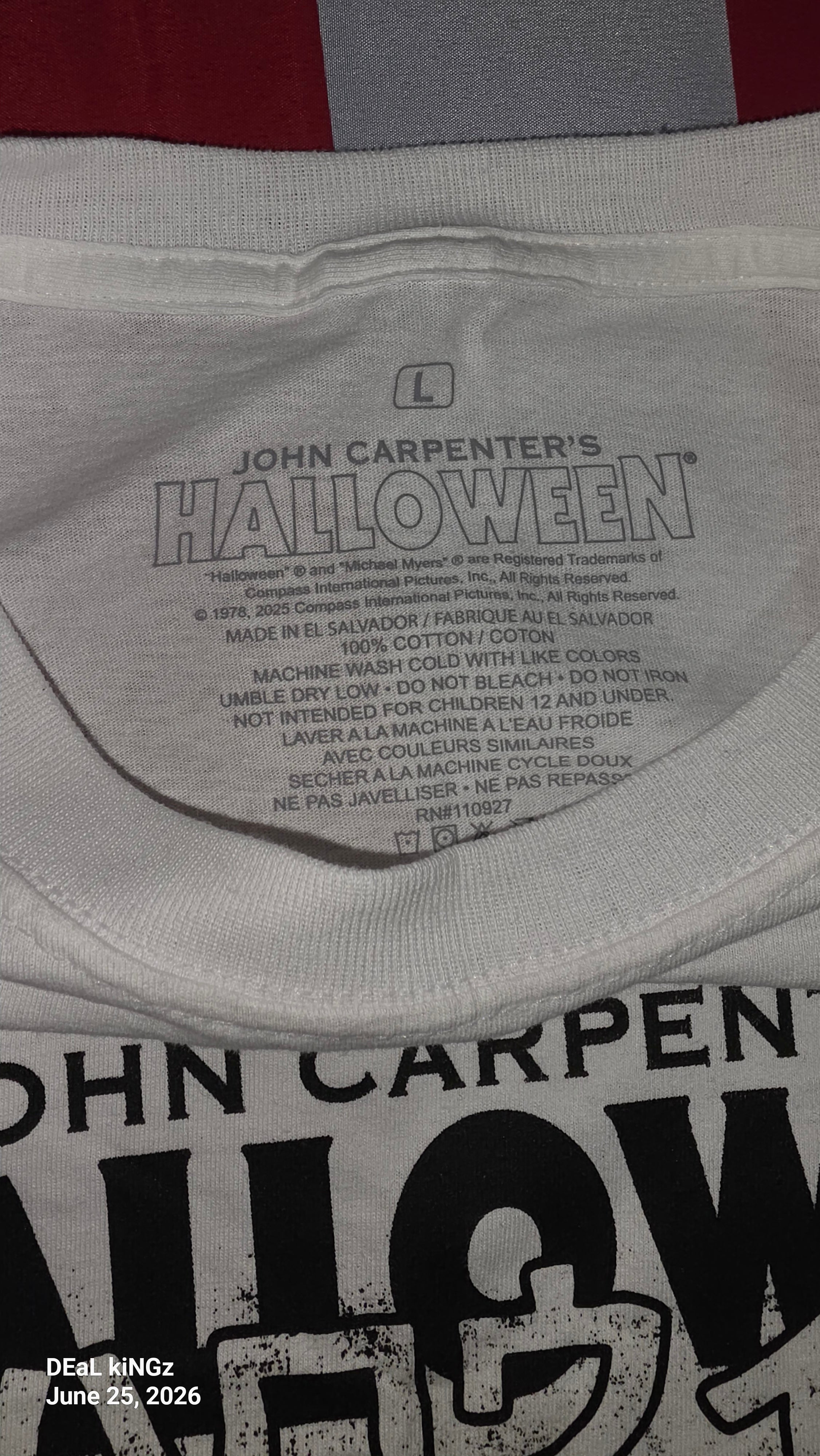 John Carpenter's Halloween Graphic Long Sleeve Tee - White