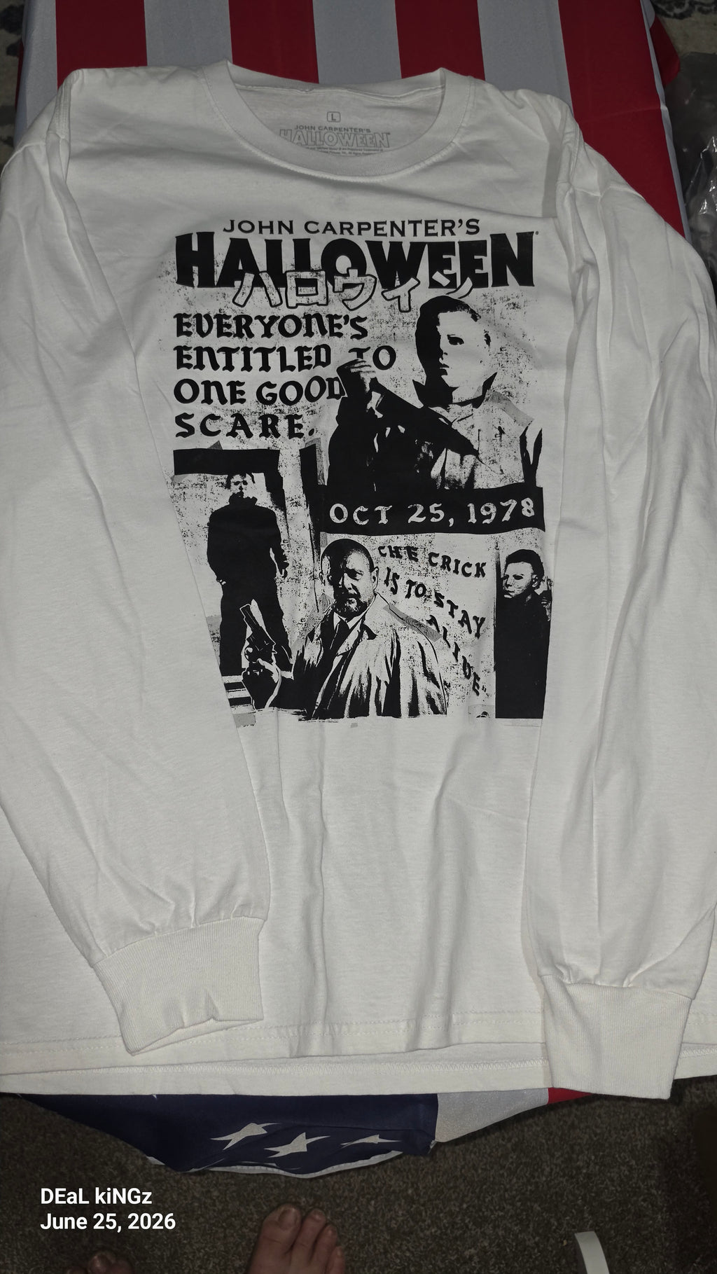 John Carpenter's Halloween Graphic Long Sleeve Tee - White